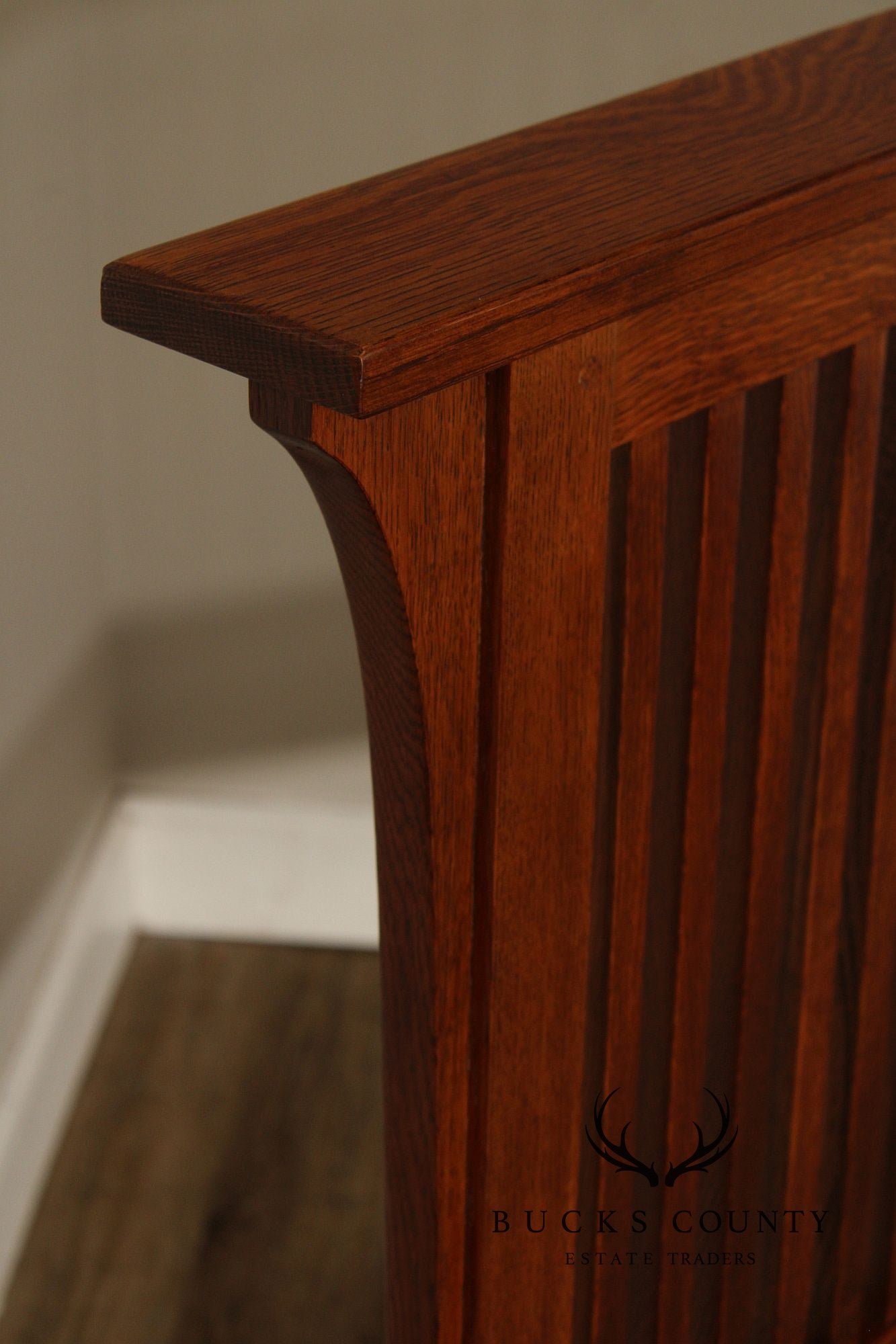 Stickley Mission Collection Oak Spindle Queen Bed