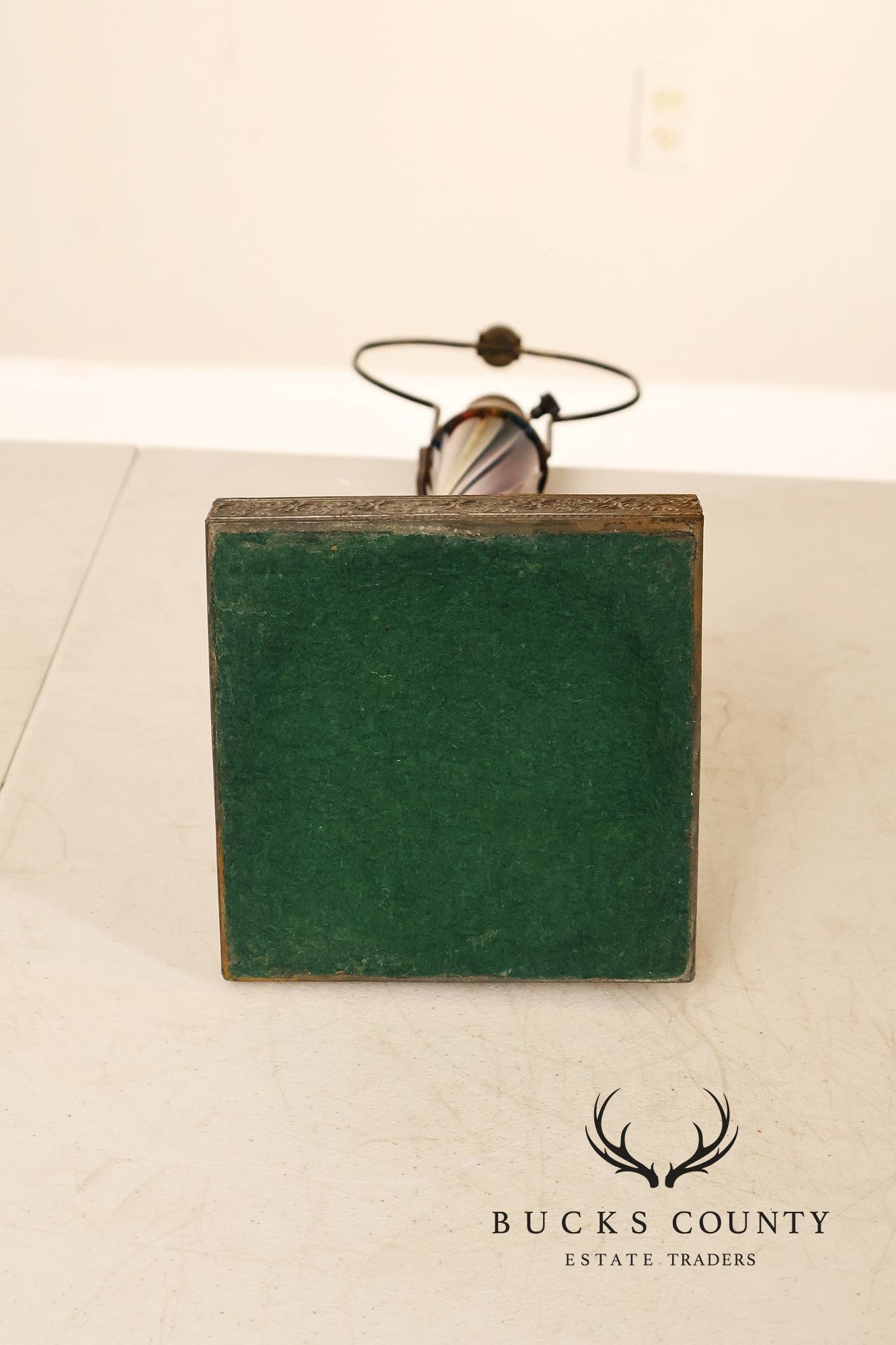 Leviton Mid Century Modern Blown Glass Table Lamp