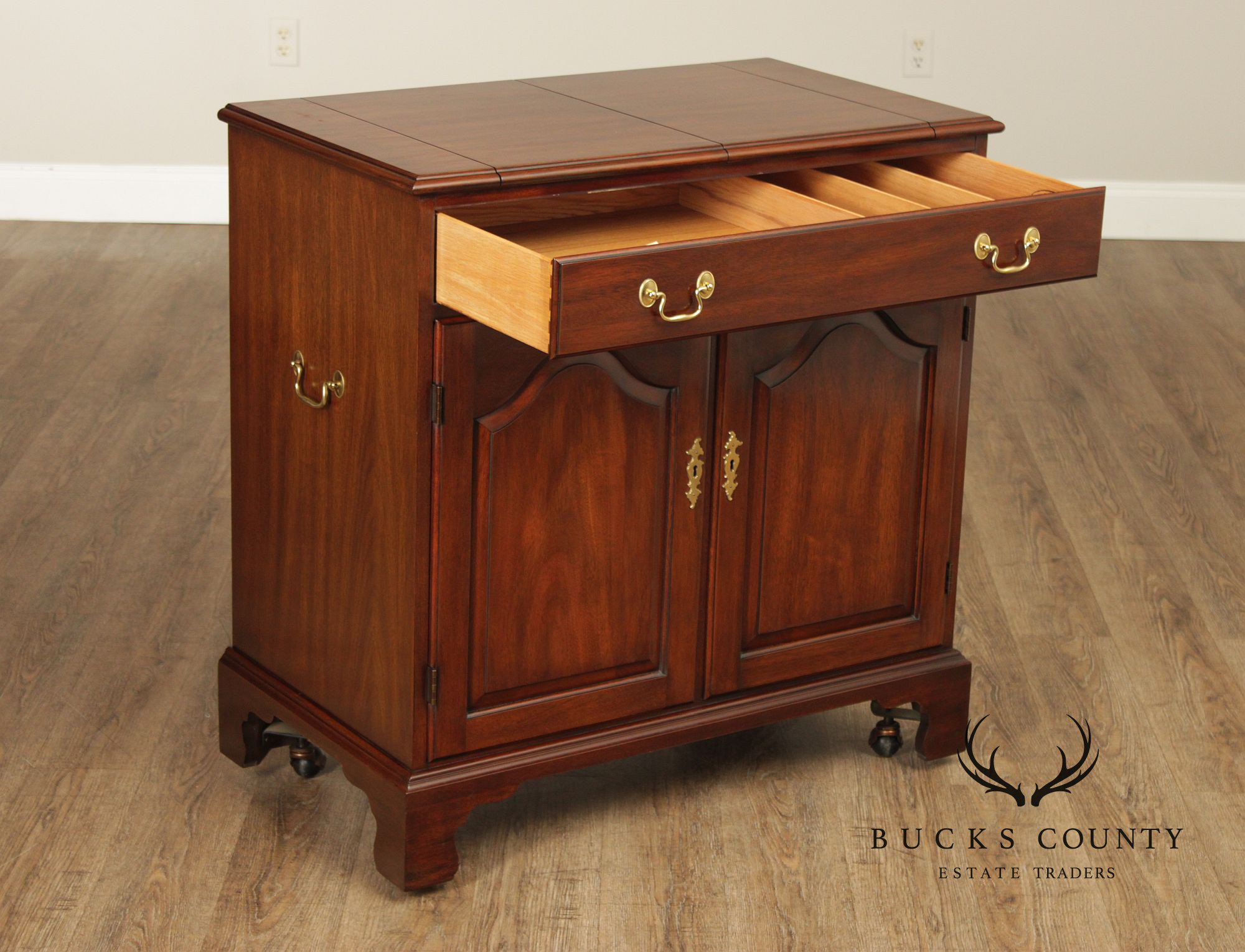 Henkel Harris Georgian Style Mahogany Flip Top Server