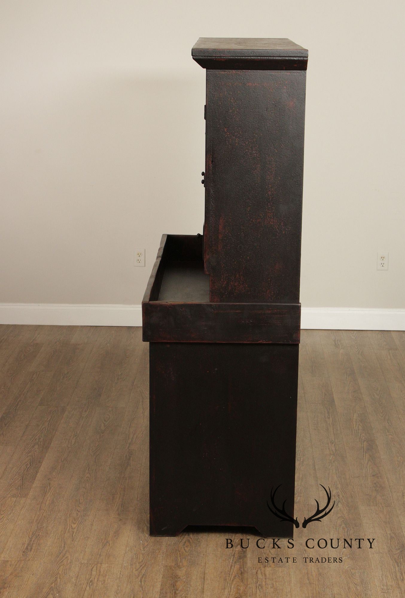 Hand Crafted Primitive Farmhouse Painted Dry Sink Hutch