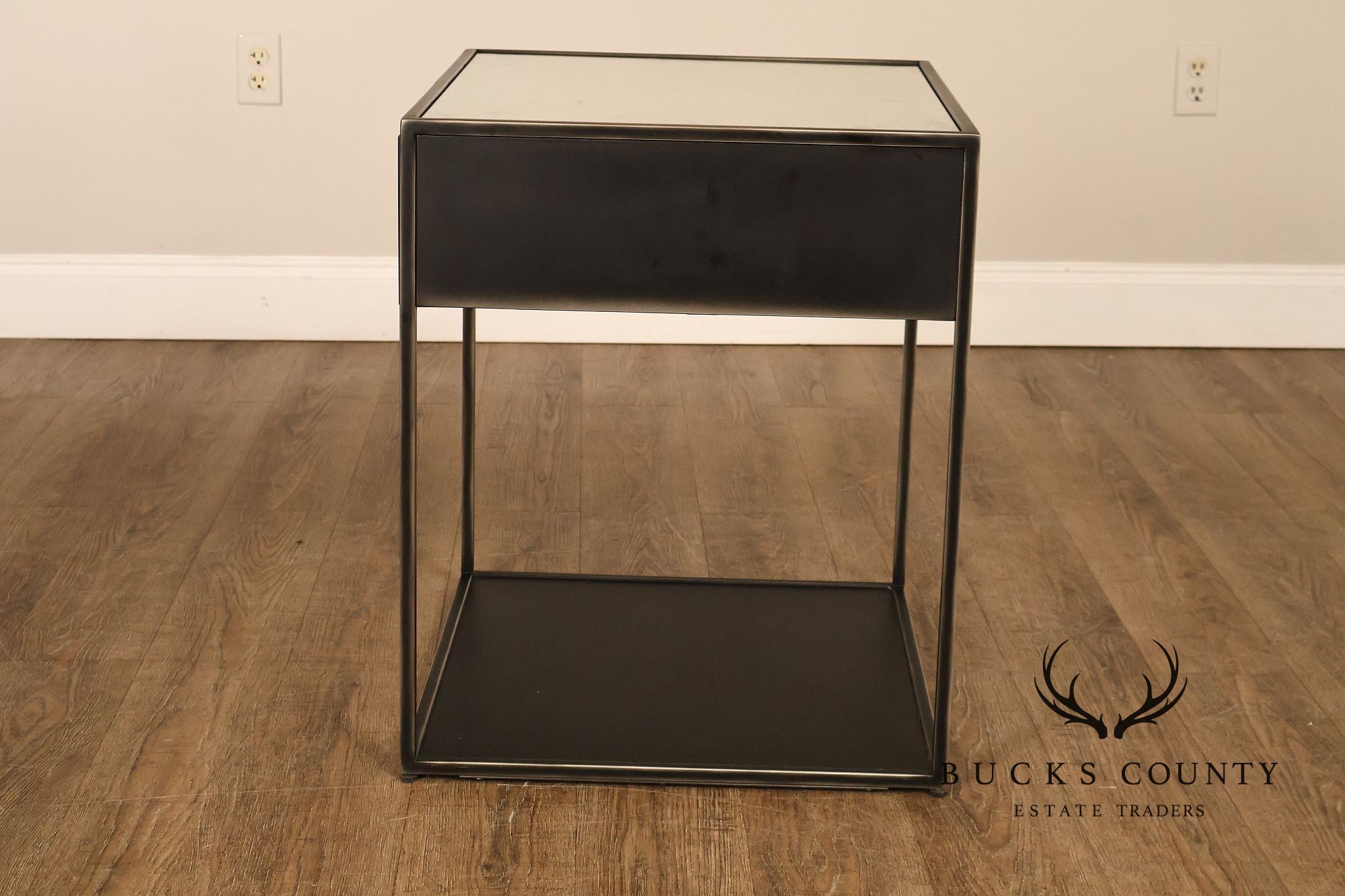 Restoration Hardware Pair Of Gramercy Mirrored End Tables