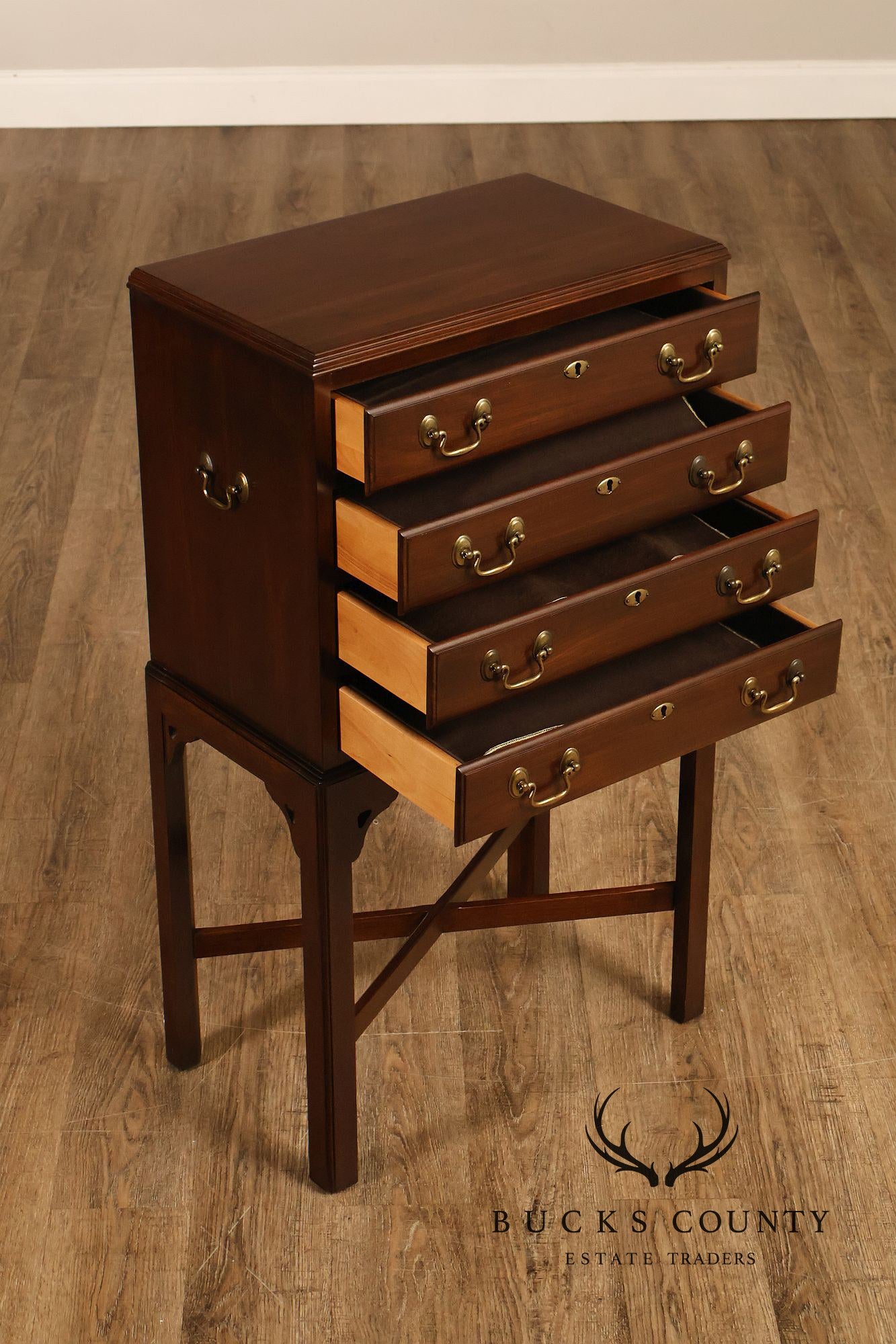 Ethan Allen 'Georgian Court' Cherry Silver Chest