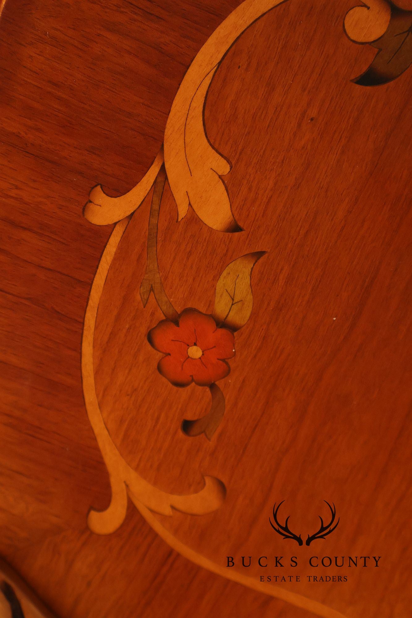 French Louis XV Style Marquetry Inlaid Nightstand