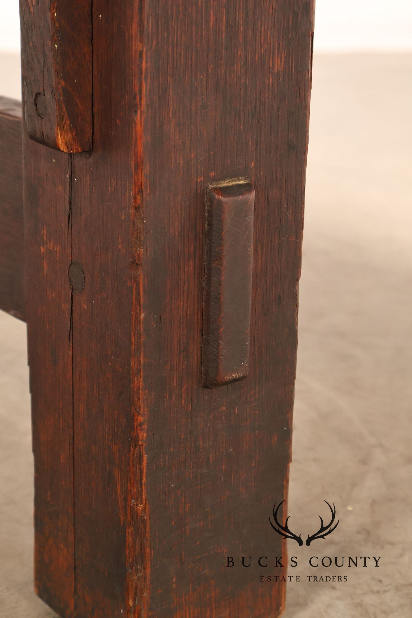 Early Gustav Stickley No. 460 Oak Library Table With Rare Hardware