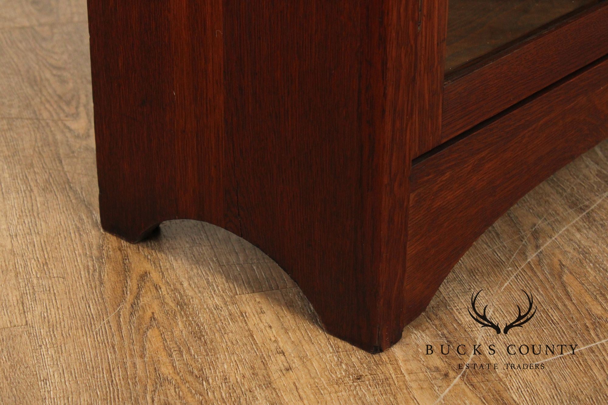 Antique Mission Oak Two-Door Bookcase