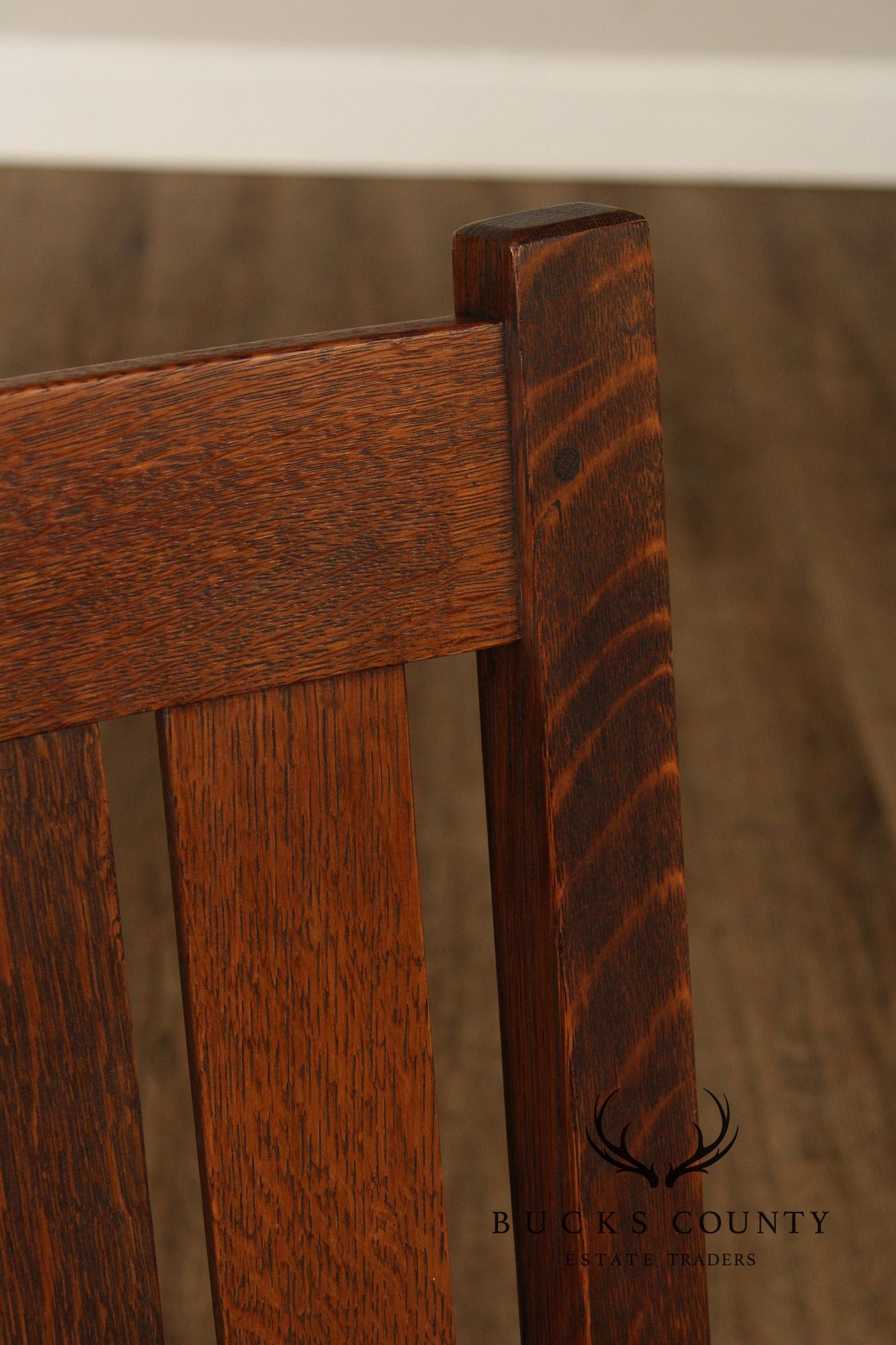 Gustav Stickley Mission Oak and Leather Rocker