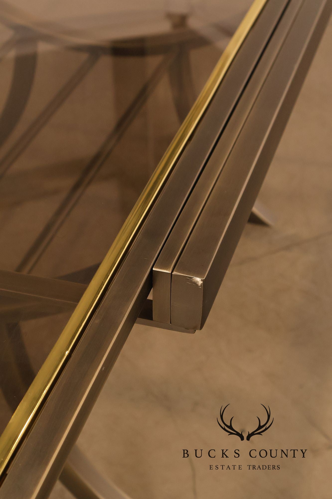 DIA Design Institute of America Glass Top Expandable Dining Table