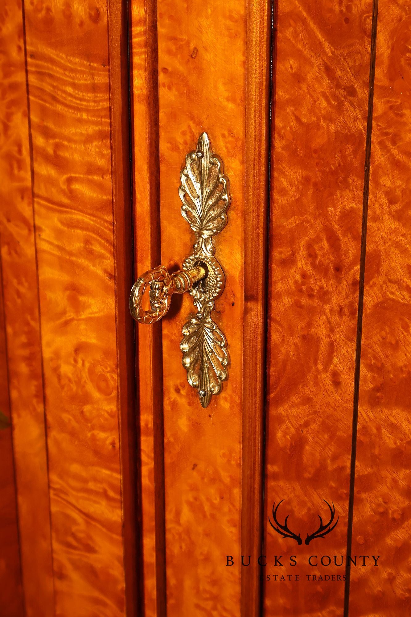 Rho Mobili D'Epoca Neoclassical Burl Wood Marquetry Inlaid Sideboard