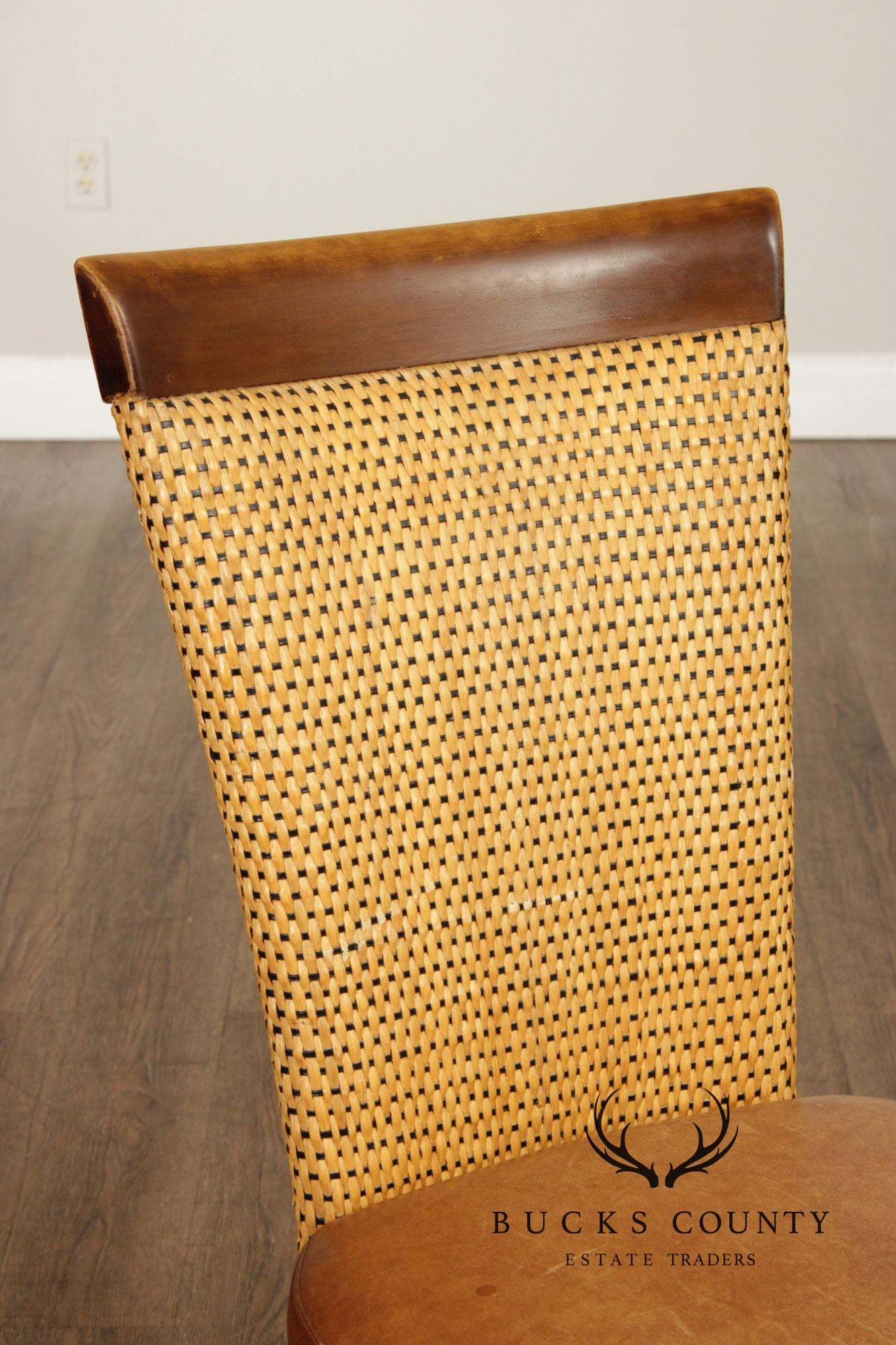 Palecek British Colonial Style Bamboo and Rattan Side Chair