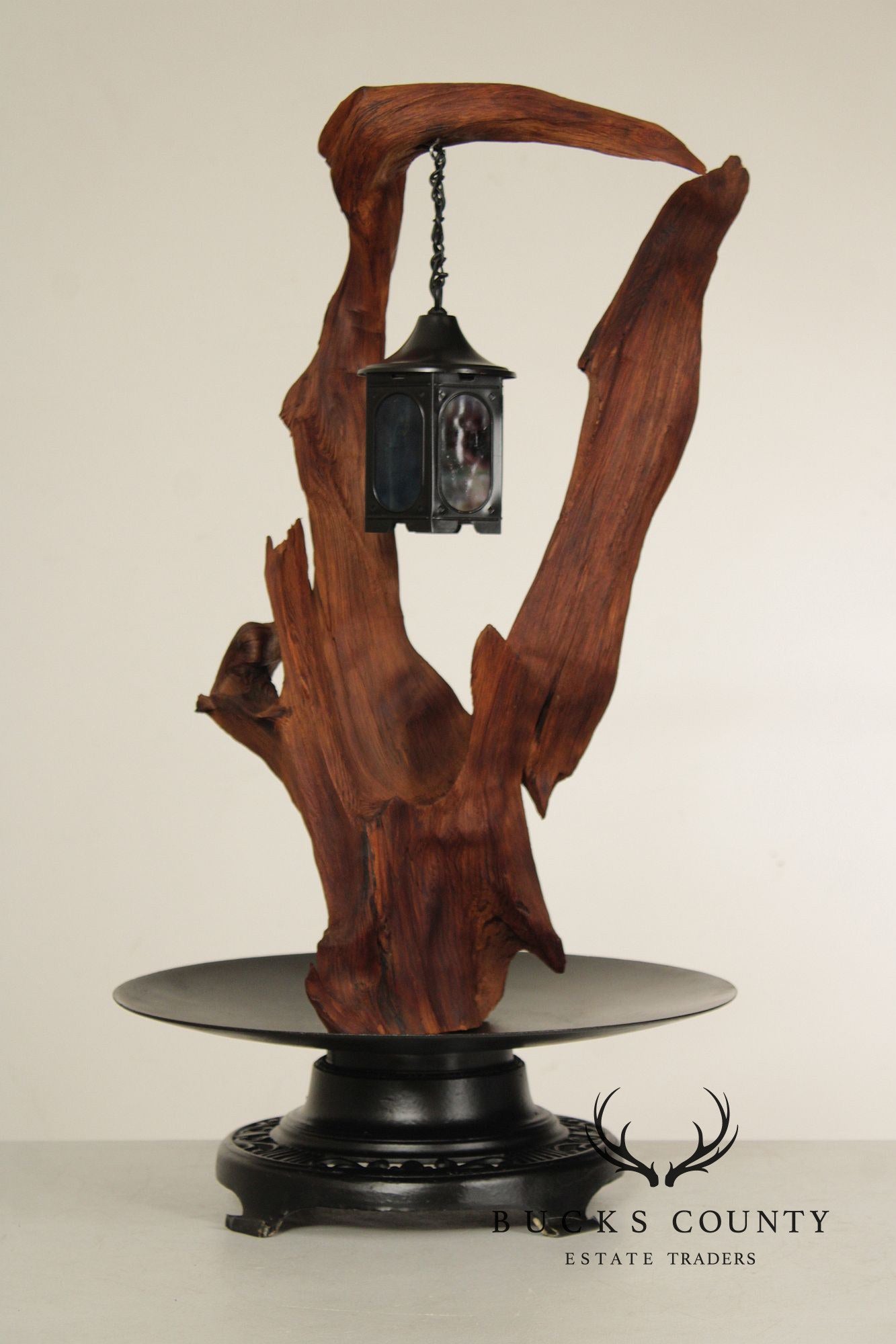 Mid Century Modern Tall Driftwood Table Lamp