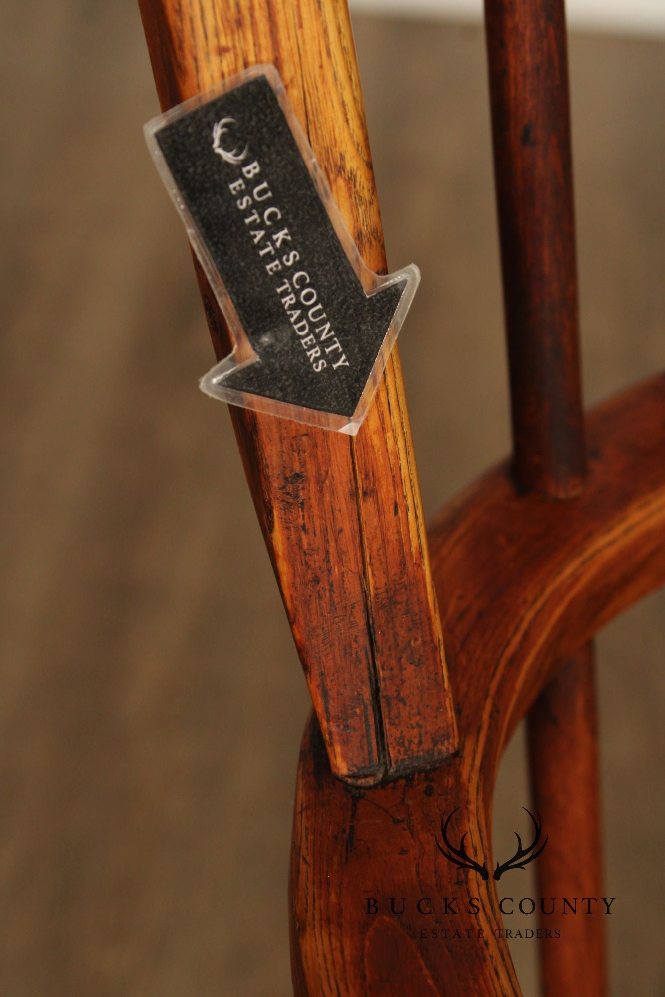 Antique Windsor Style High Back Armchair With Saddle Seat