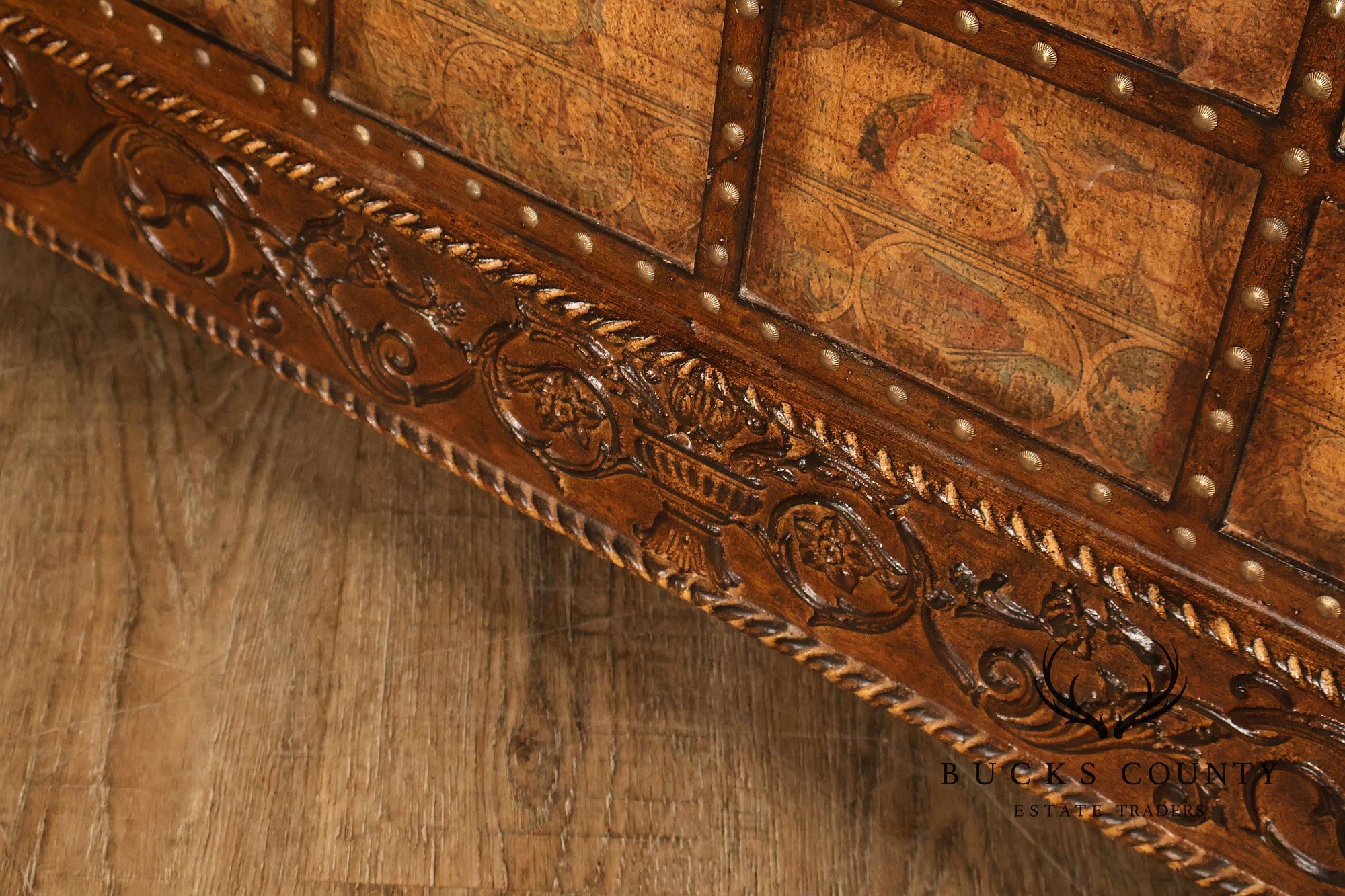 Pulaski 'Espaigne' Large Square Old World Map Storage Coffee Table
