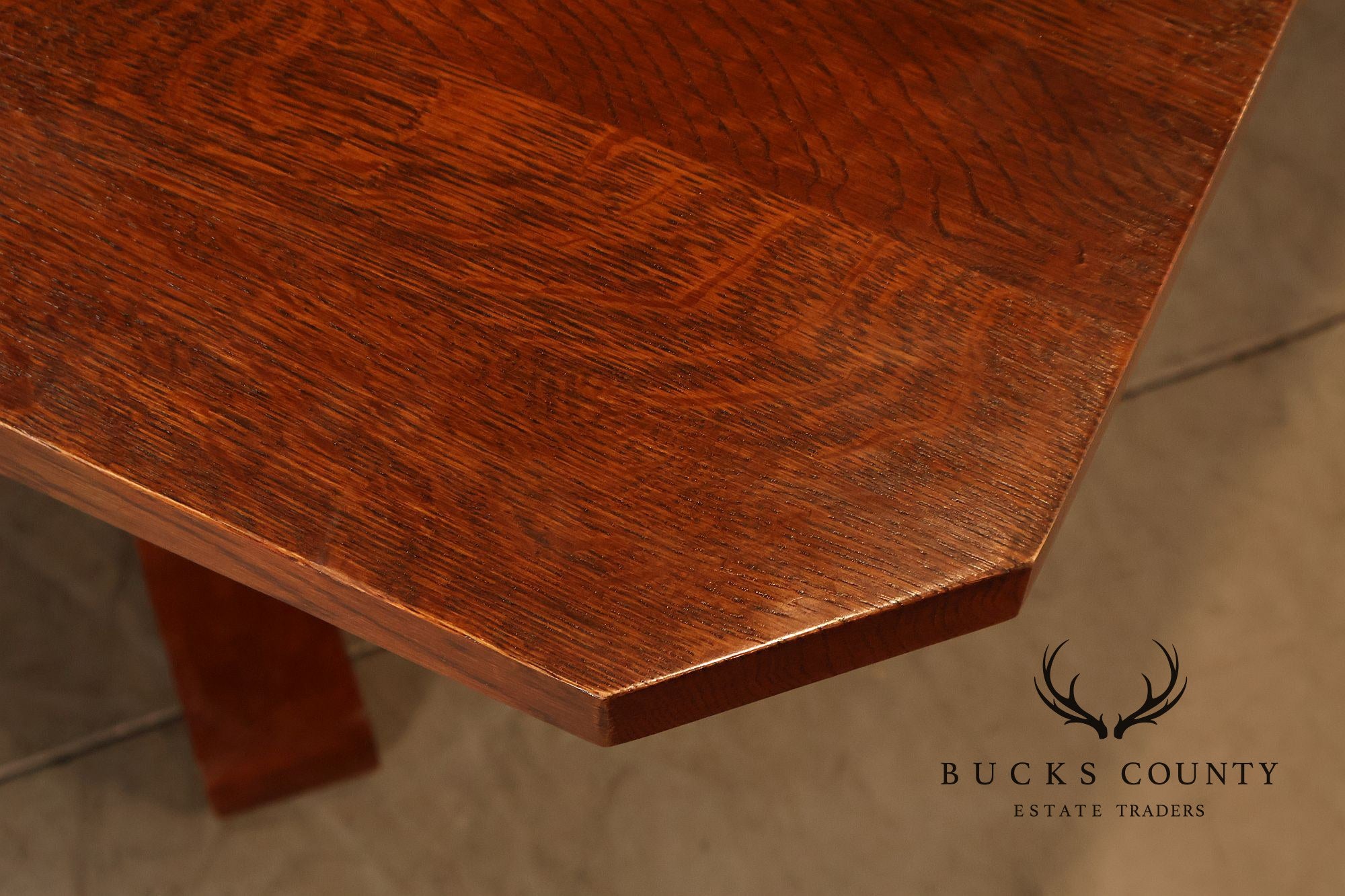 Stickley Mission Collection Oak Double Pedestal Dining Table