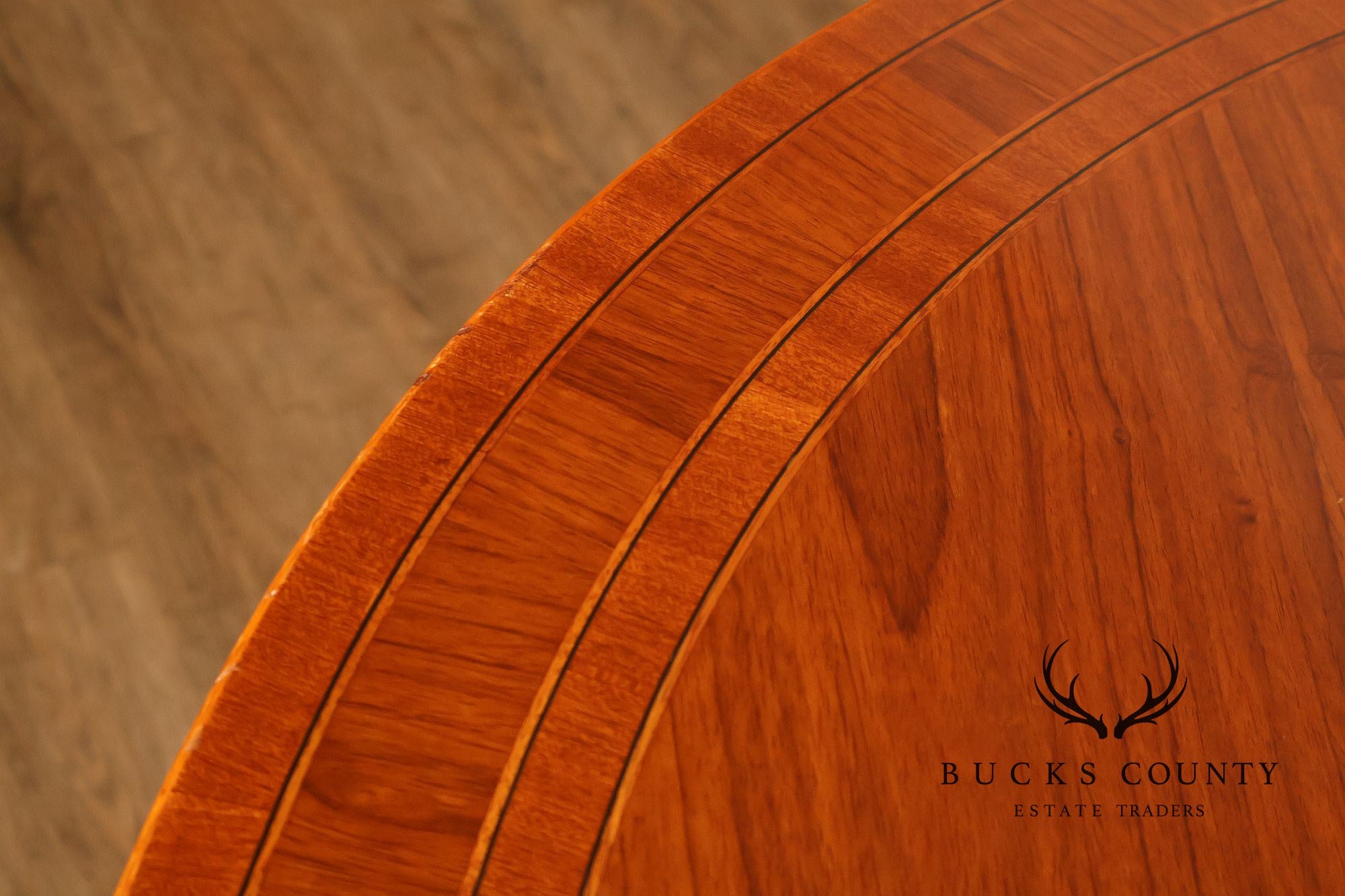 Duncan Phyfe Style Mahogany Round Breakfast Table With Brass Claw Feet