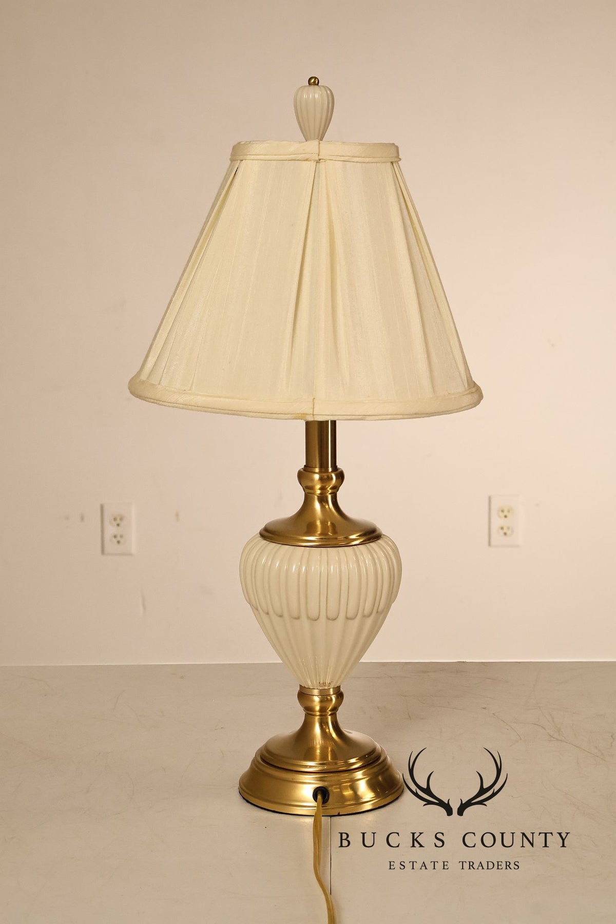 Quoizel Lenox Porcelain and Brass Urn Form Table Lamp
