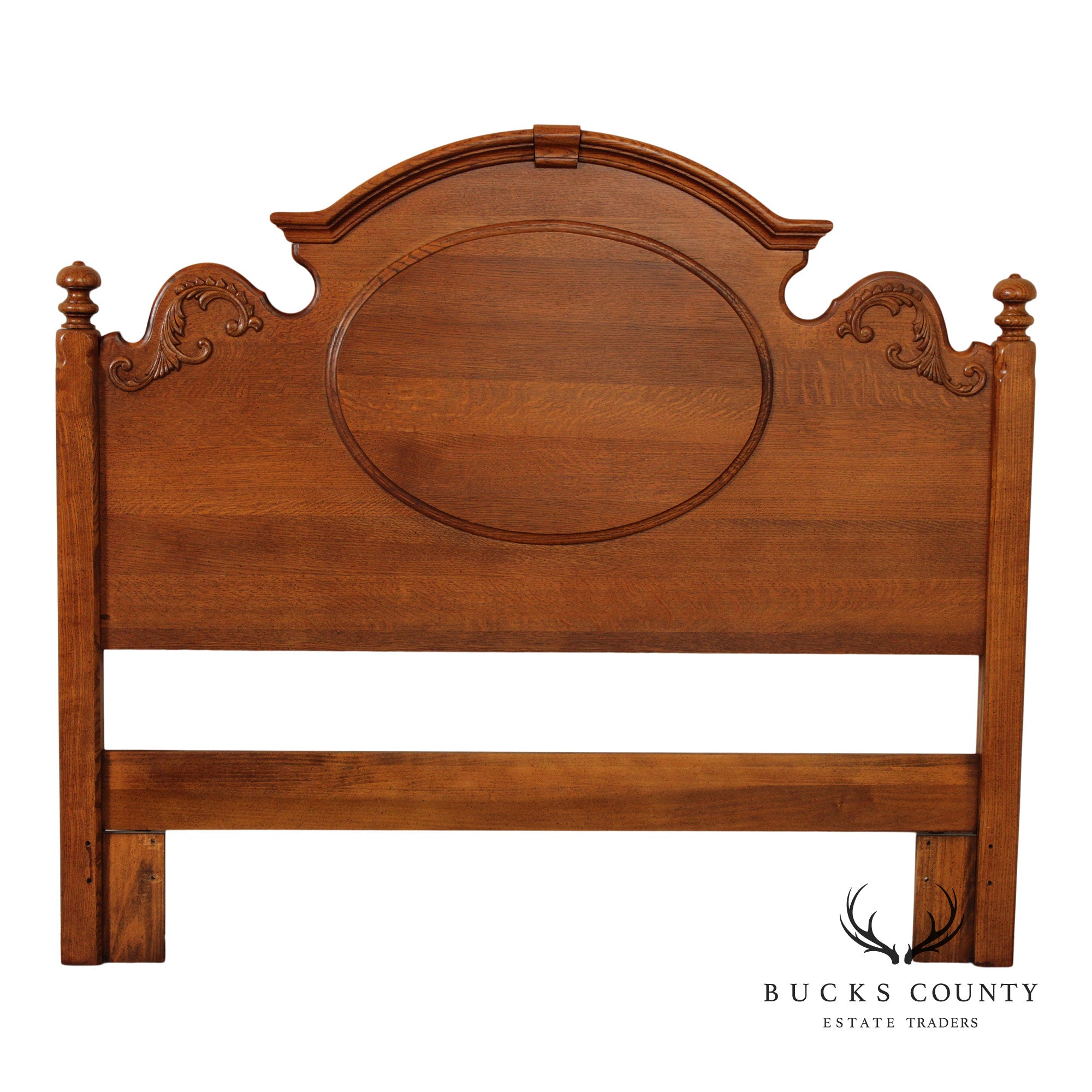 Lexington Victorian Style Carved Oak Queen Headboard