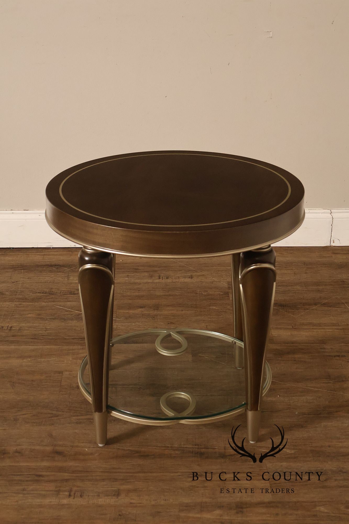 Michael Amini 'Villa Cherie' Round Two-Tier Side Table