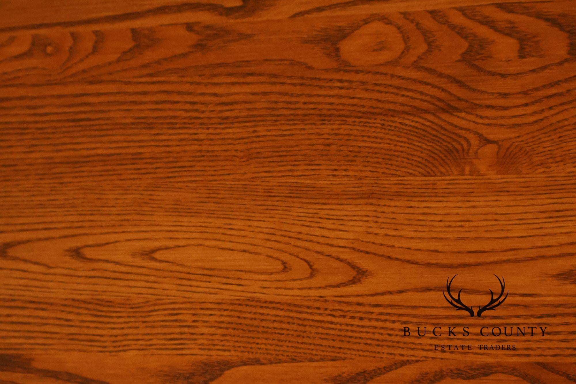 Vintage 42 Inch Oak Round Pedestal Dining Table With Leaf