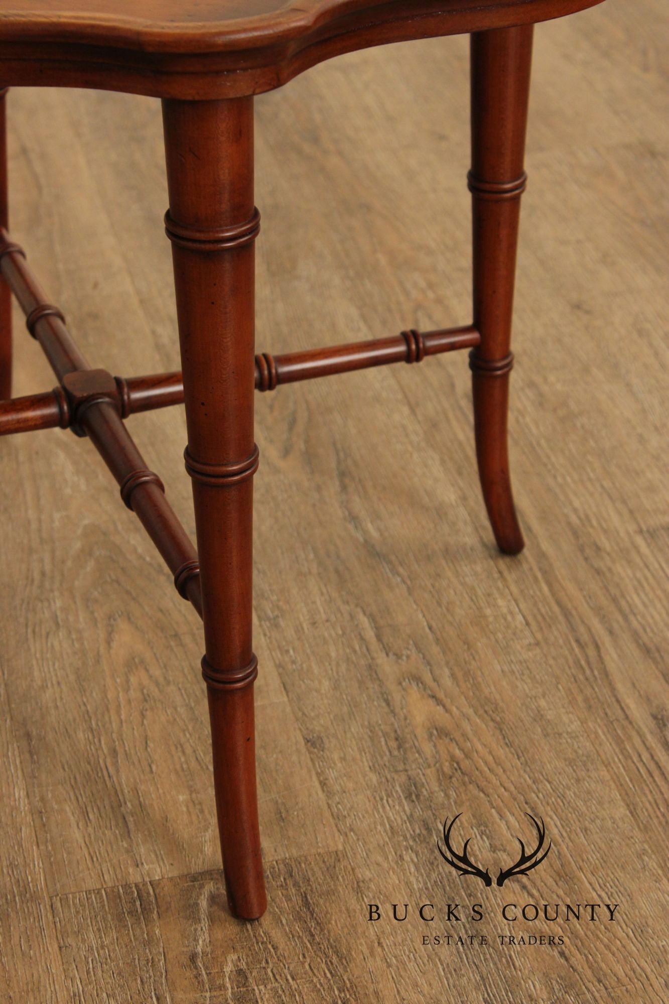 Vintage Faux Bamboo Side Table