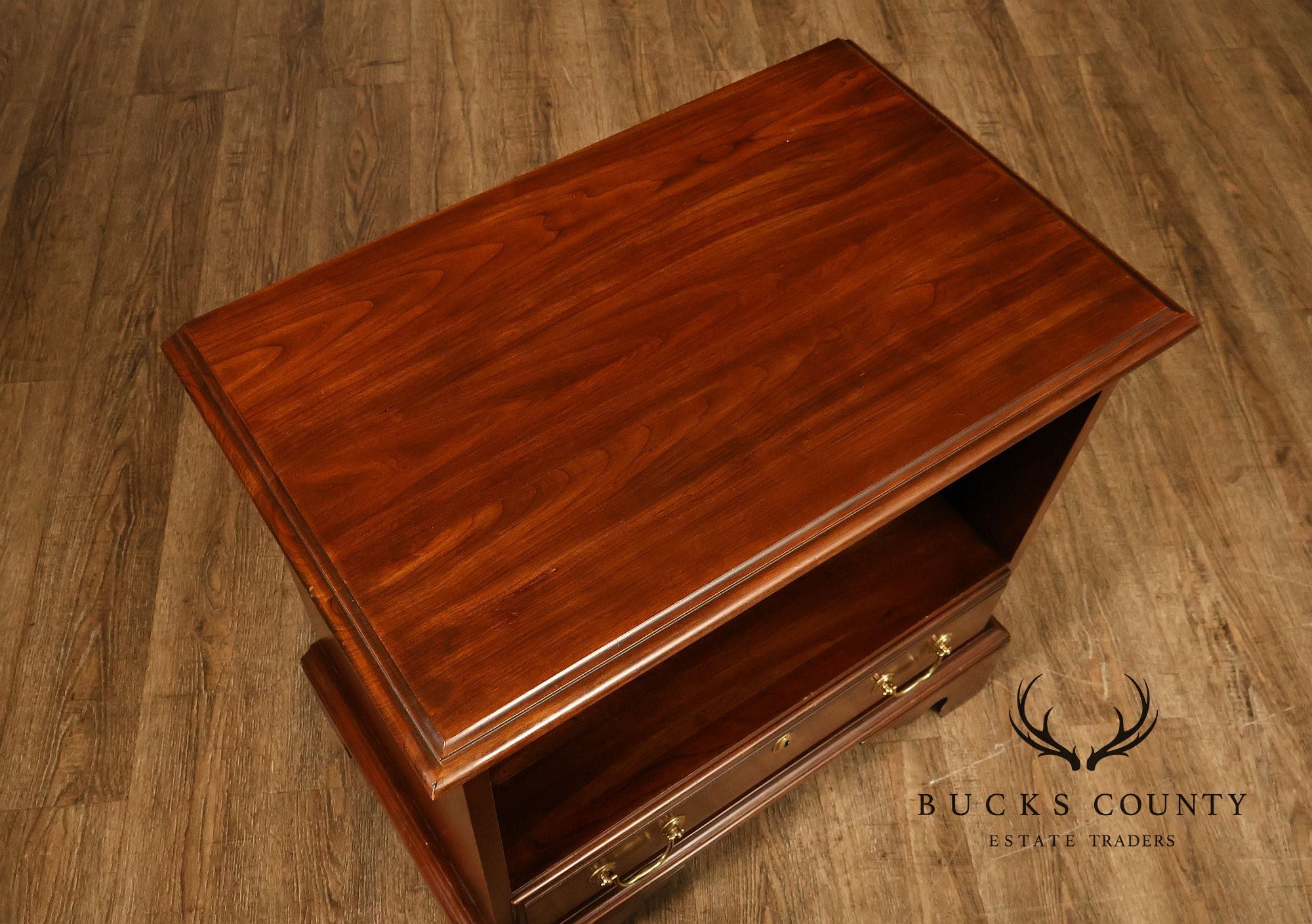 Harden Georgian Style Cherry One Drawer Nightstand With Pull-Out Tray
