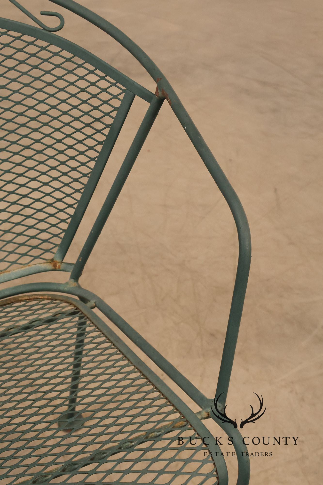 Wrought Iron Vintage Round Patio Table And Four Chairs Set