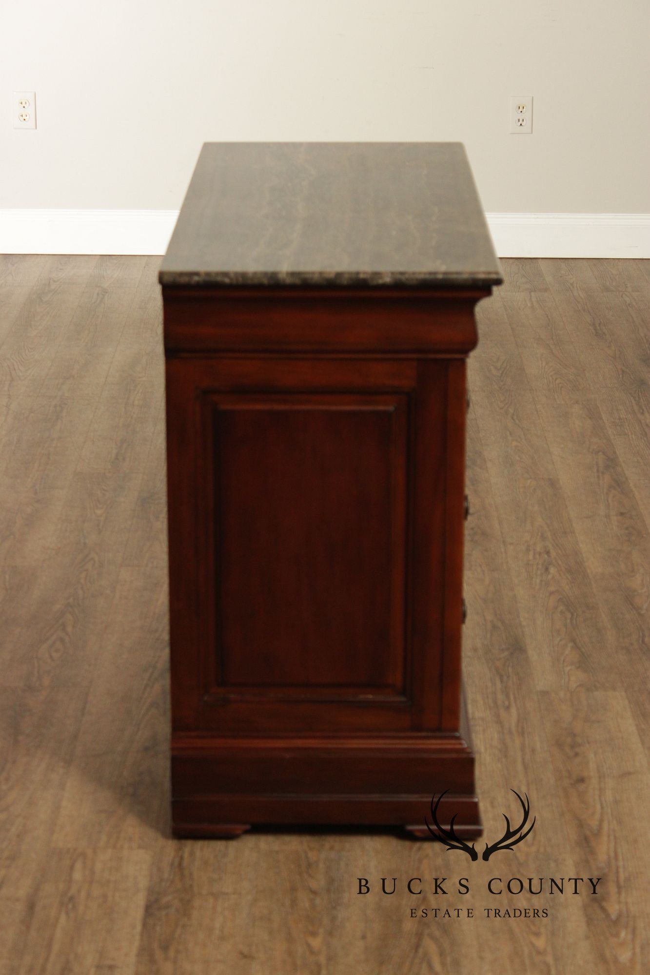 Ethan Allen Louis Philippe Style 'Fisher' Marble Top Chest