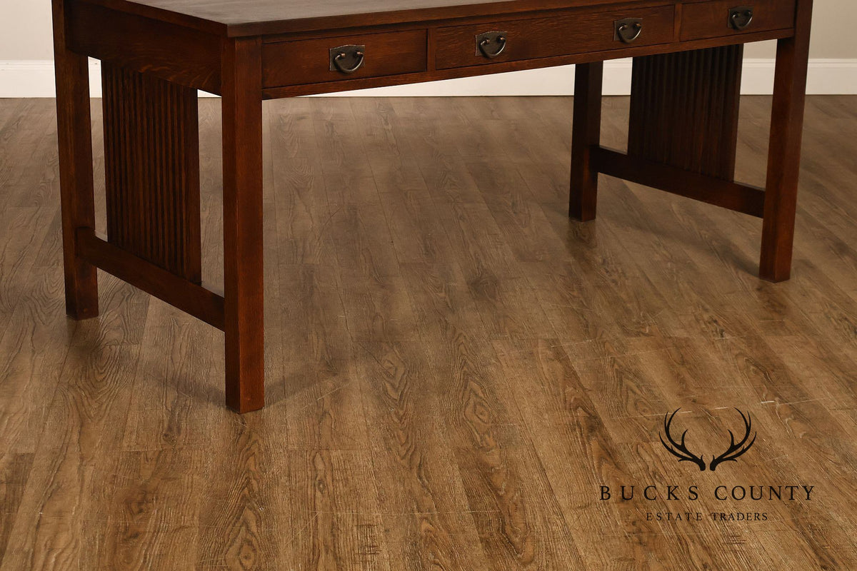 Stickley Mission Collection Oak Three-Drawer Writing Desk
