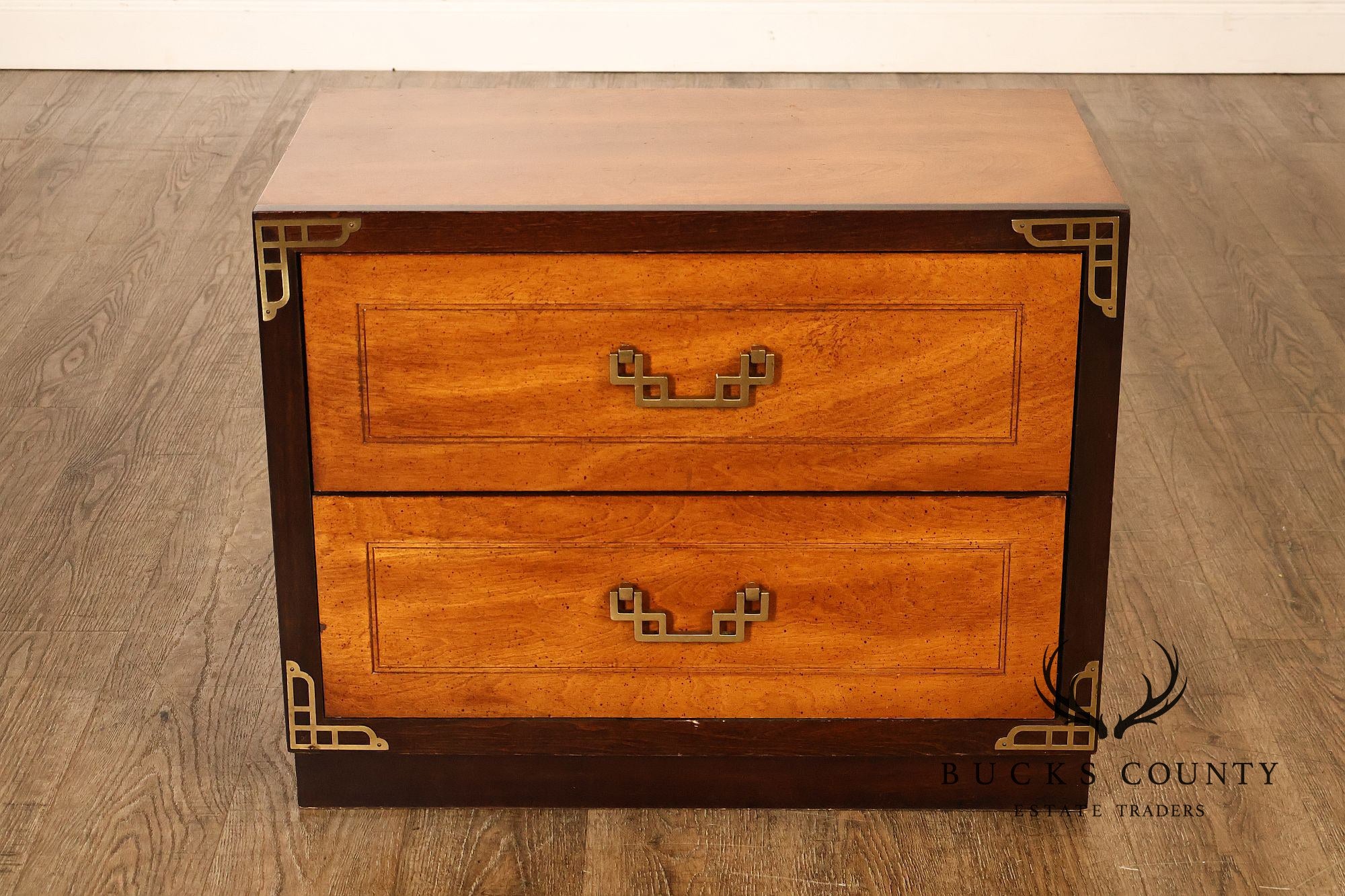 Vintage Bassett Chinoiserie Style Nightstands