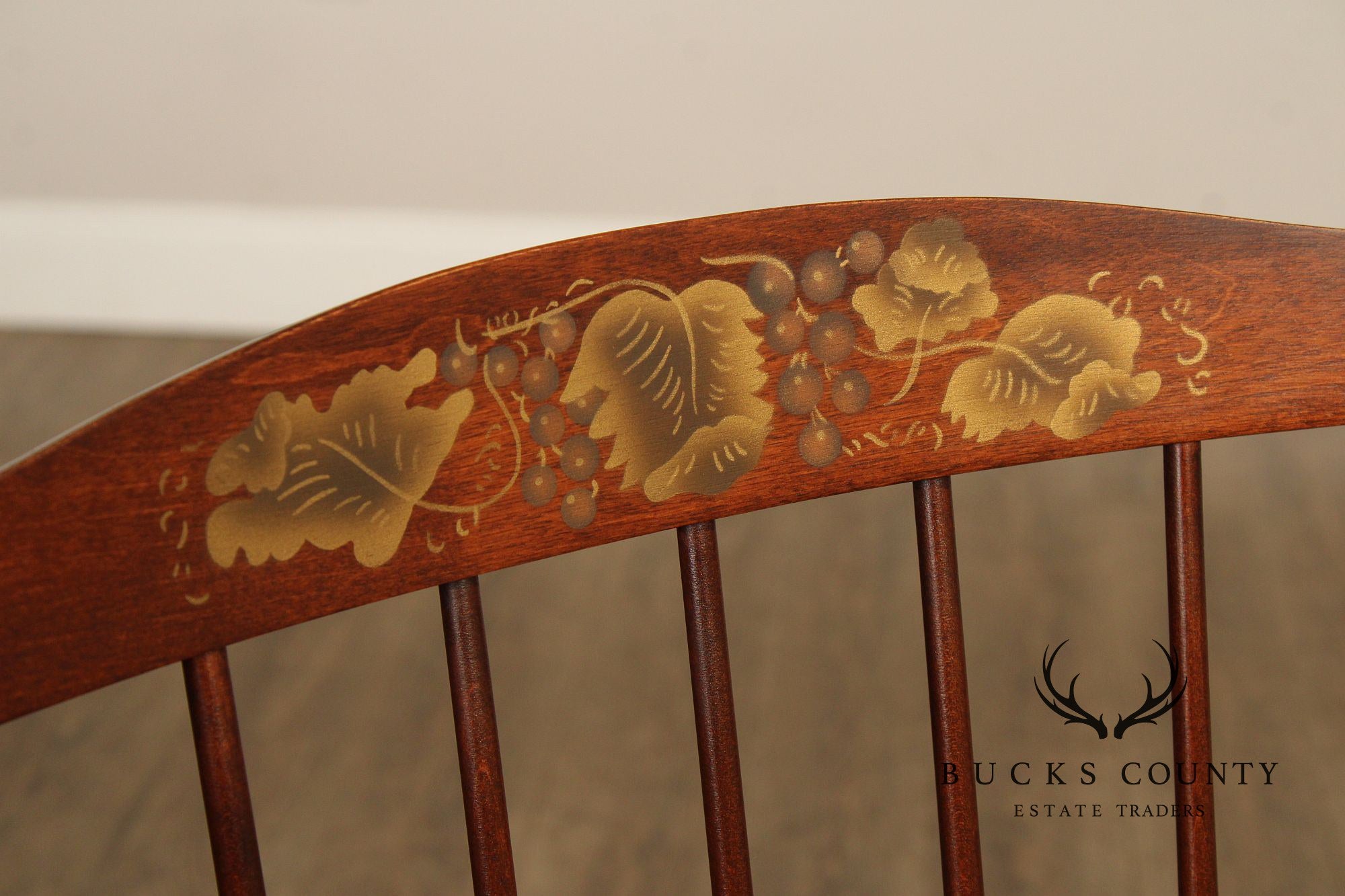 Hitchcock Stencil-Decorated Cherry Windsor Armchair