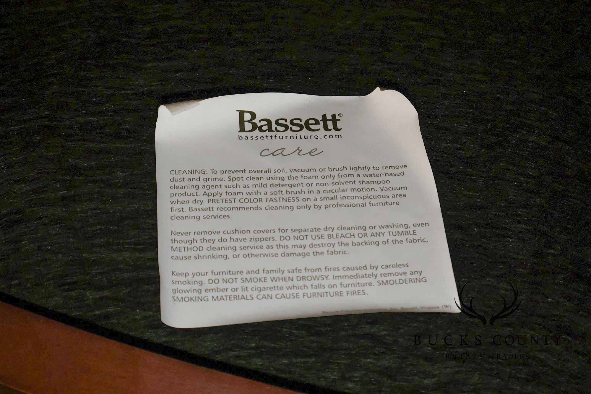 Bassett Federal Style Mahogany Cane Back Accent Chair