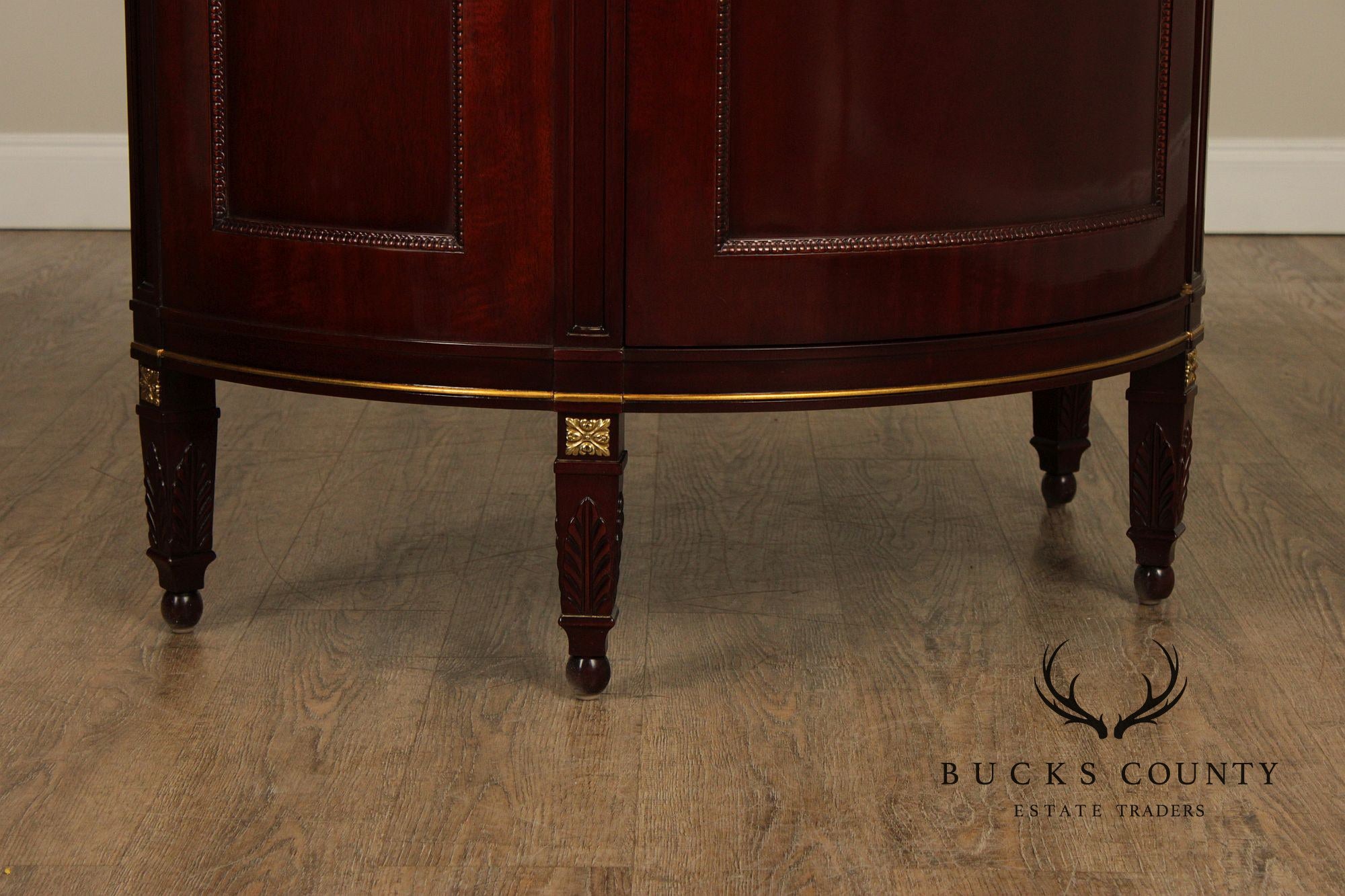 Kindel Winterthur Mahogany Demilune Cabinet