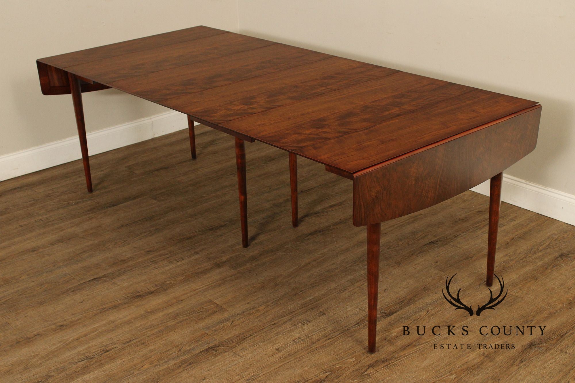 Widdicomb Mid Century Modern Walnut Drop Leaf Extendable Dining Table