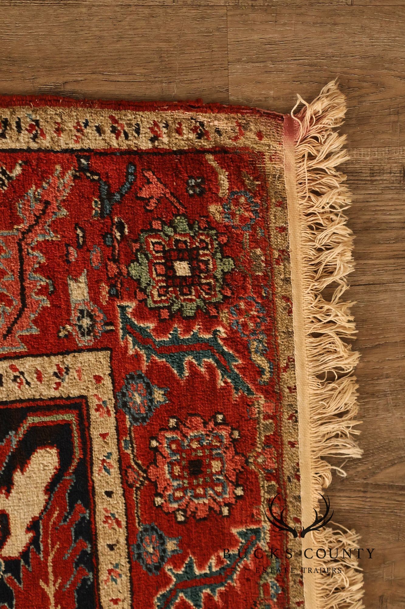 Antique Persian Heriz Hand-Knotted Area Rug – 9'1" x 12'10"