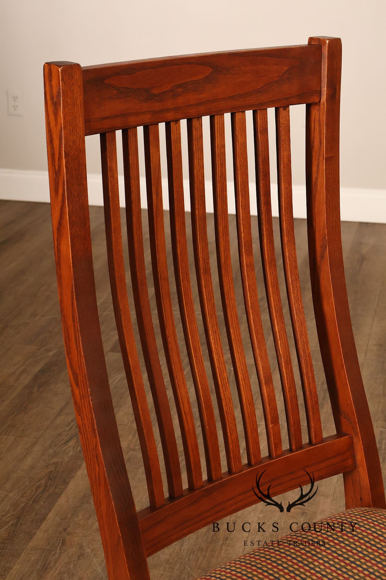 Nichols & Stone Mission Oak Style Set Of Eight Dining Chairs