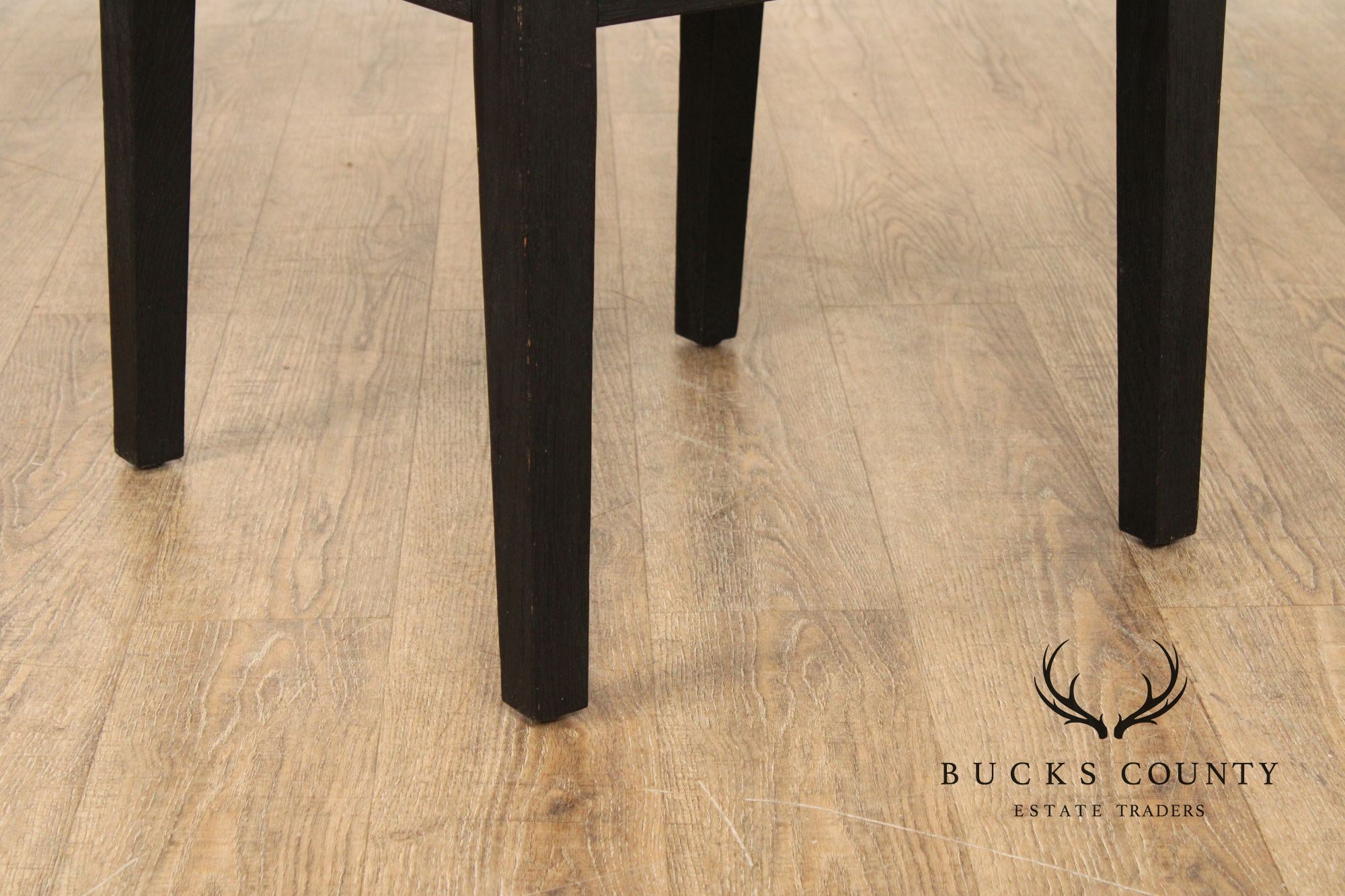 Restoration Hardware Saddle Leather Set Of Four Dining Chairs