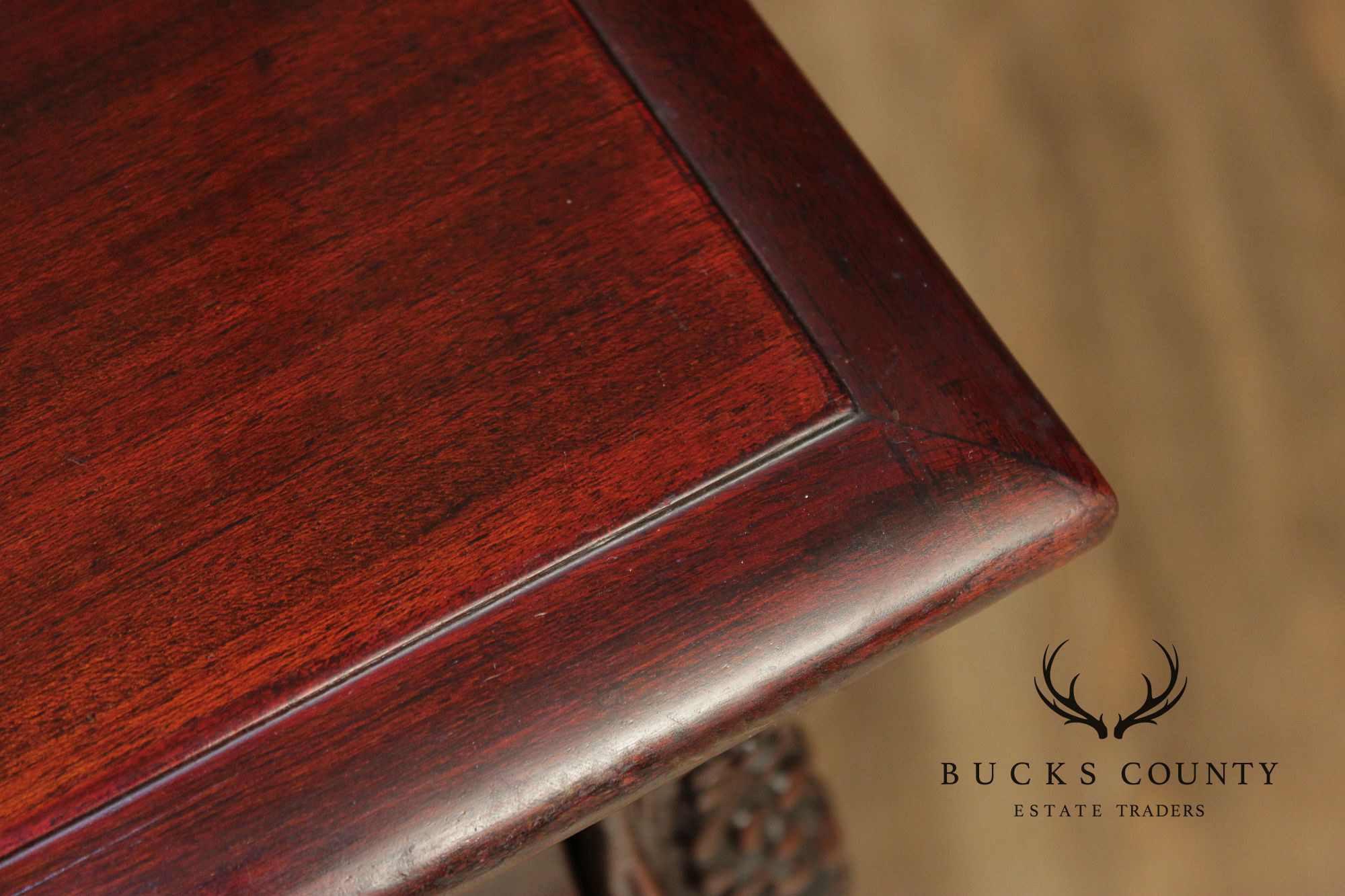 1940's Vintage Carved Mahogany Server Cabinet