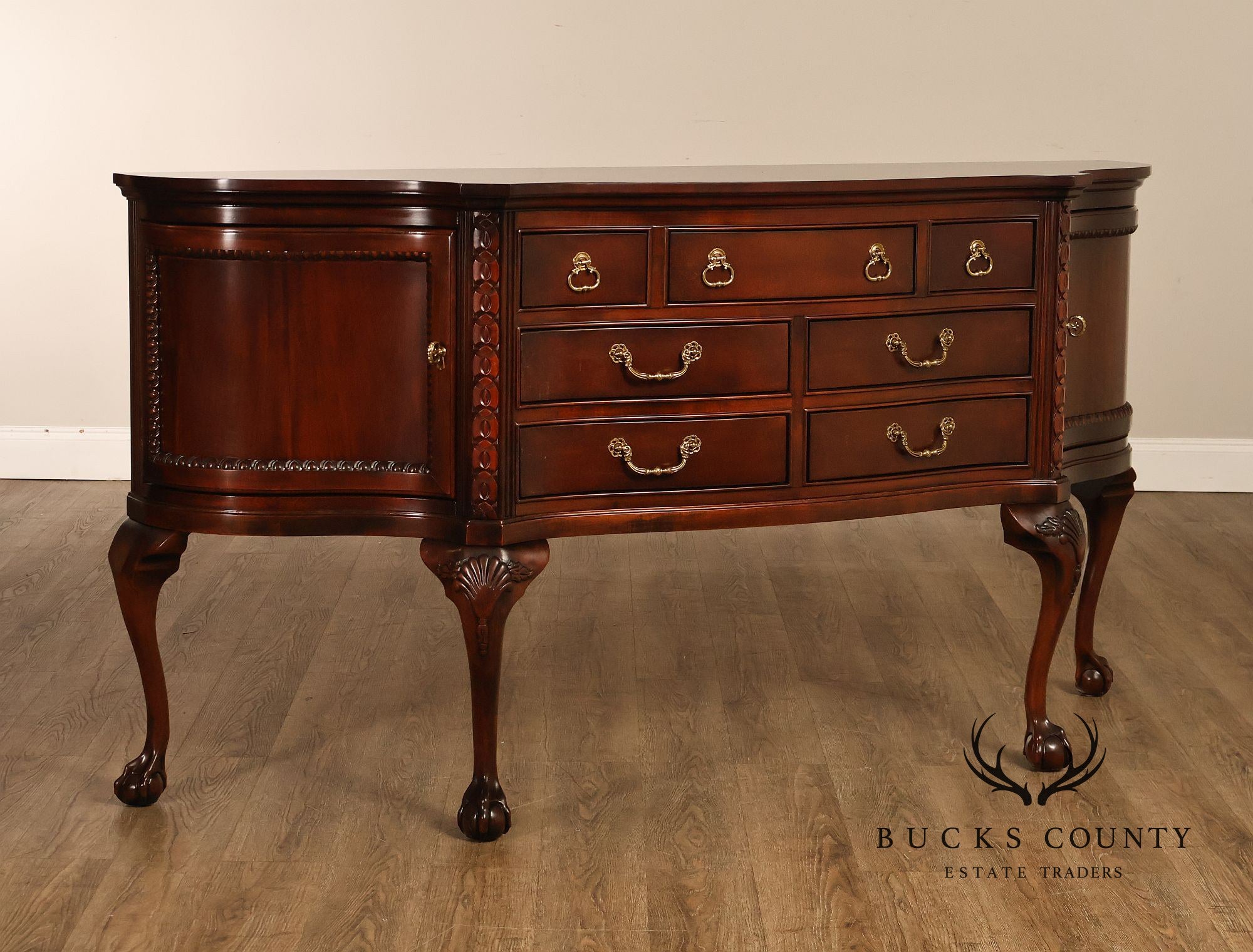 Century Furniture Mahogany Chippendale Style Sideboard Buffet