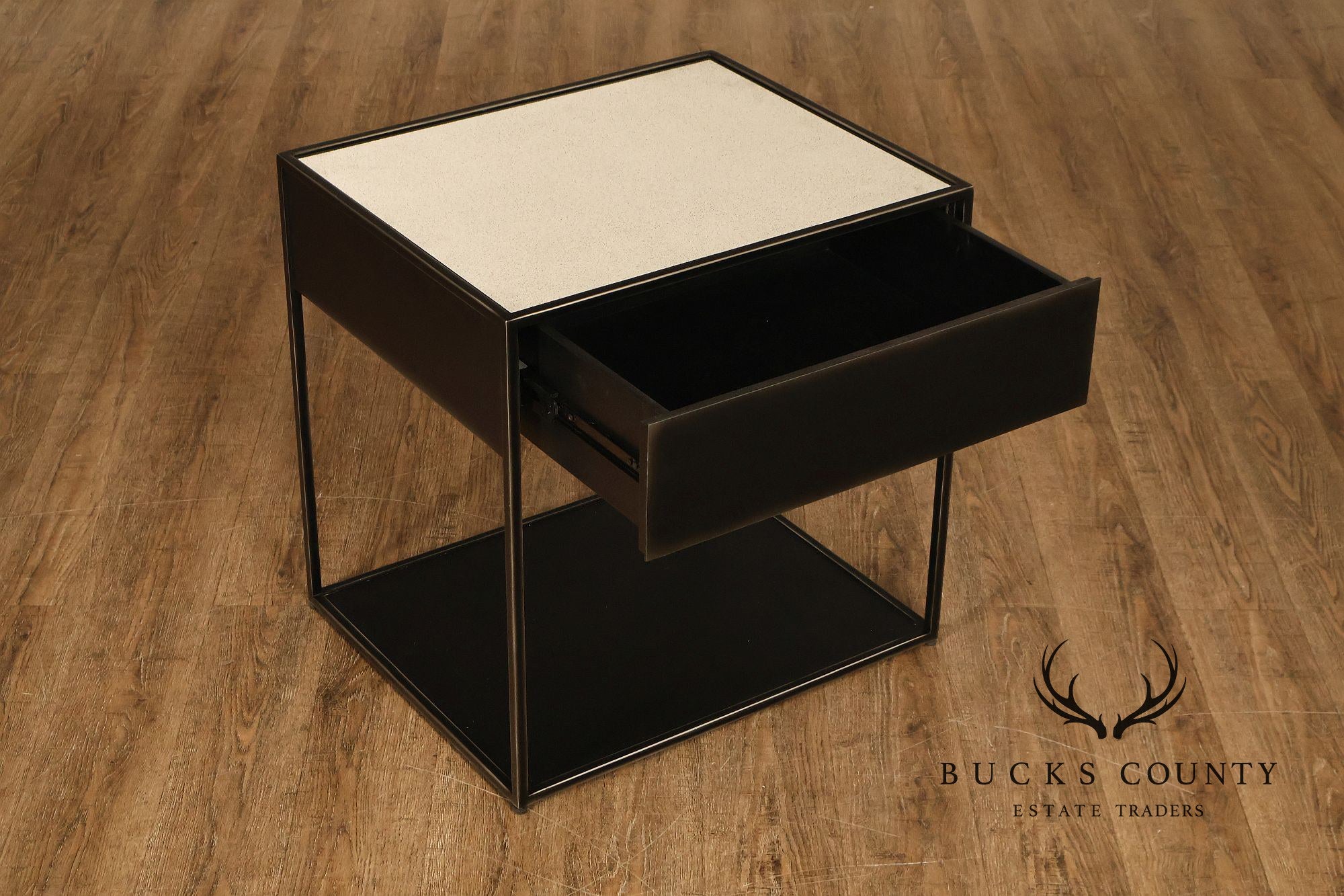 Restoration Hardware Pair Of Gramercy Mirrored End Tables