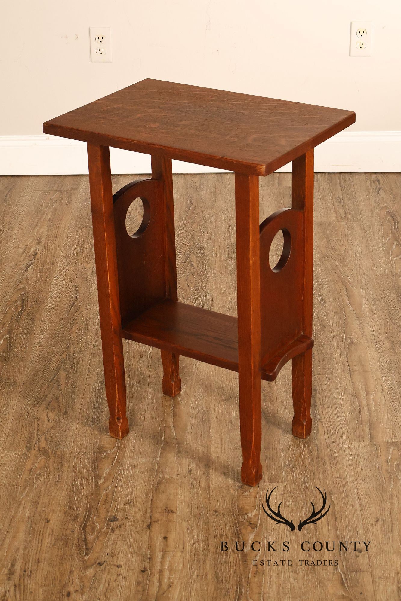 Antique Arts And Crafts Mission Oak Imperial Stand
