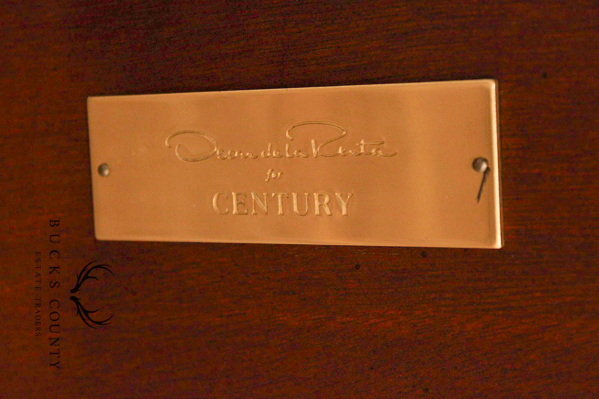 Century Oscar De La Renta Designed Mahogany Drop Leaf Table