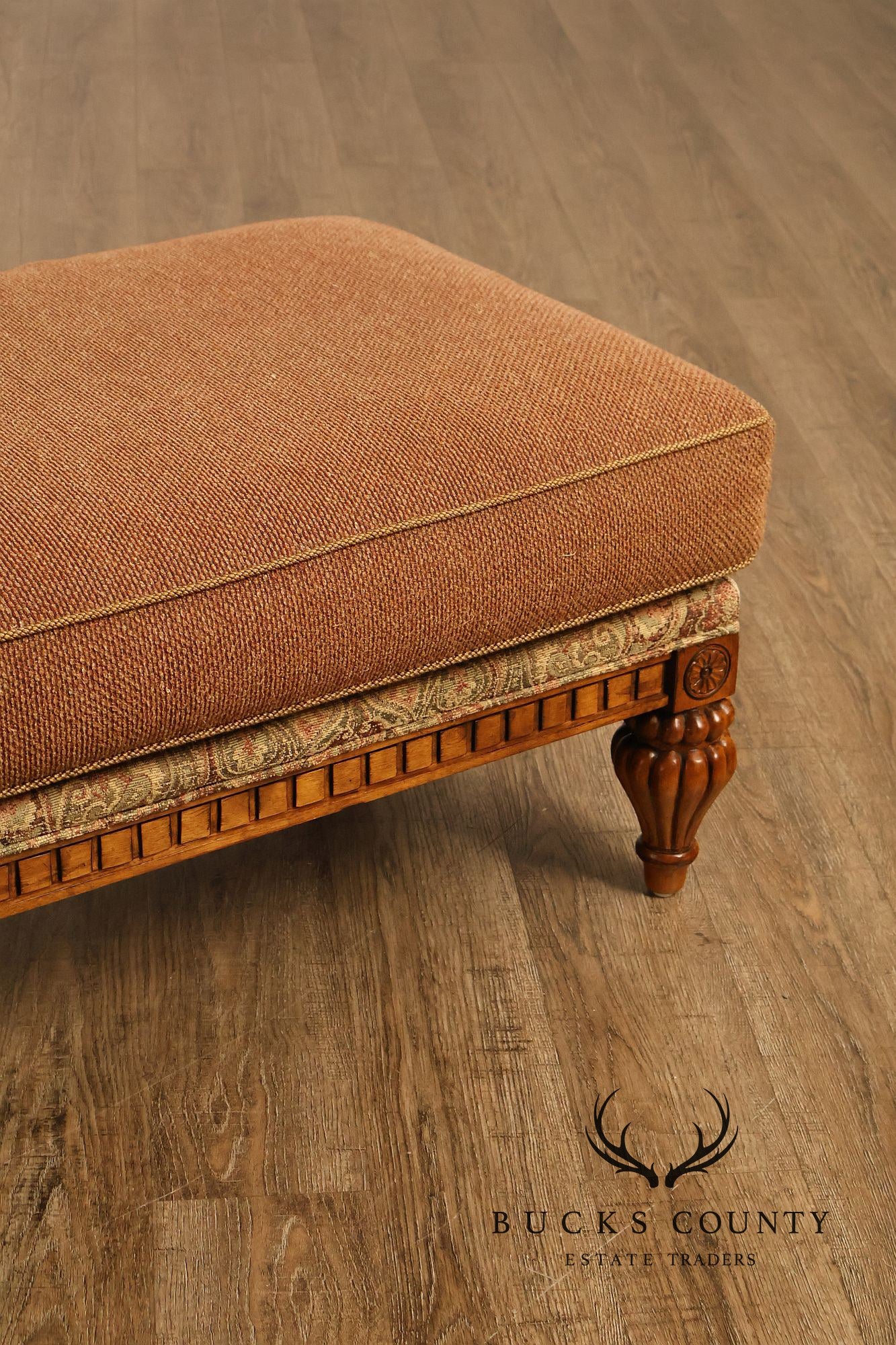 Robb & Stucky British Colonial Style Armchair with Ottoman