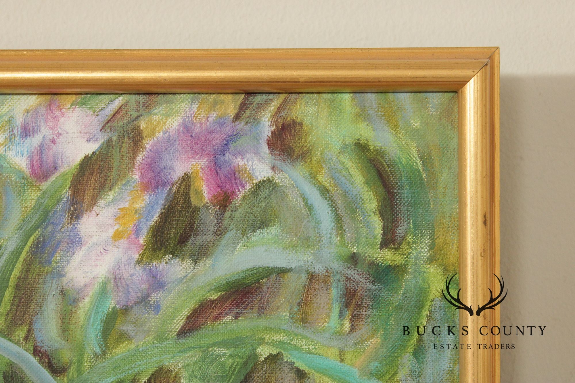 Walter Greer Oil Painting, 'Pond with Galinule'