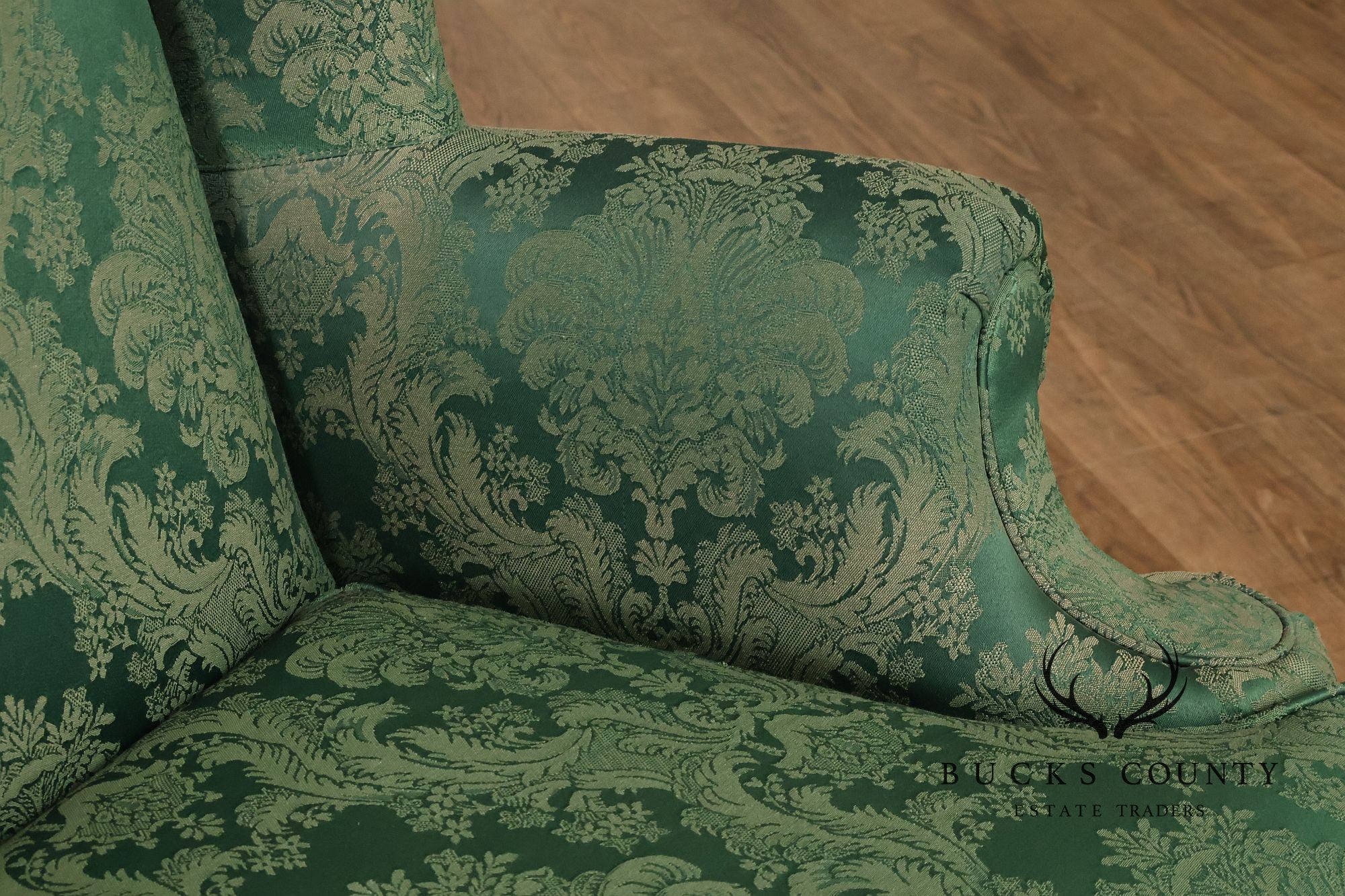 Highland House Queen Anne Style Pair Of Wingback Chairs