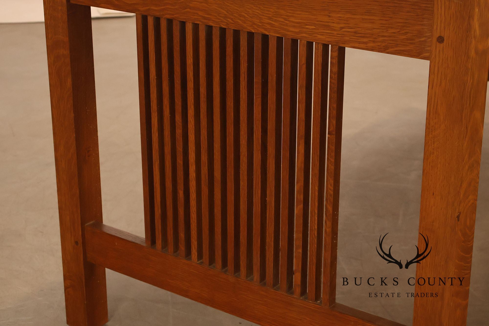 Stickley Mission Collection Oak Spindle Desk Library Table