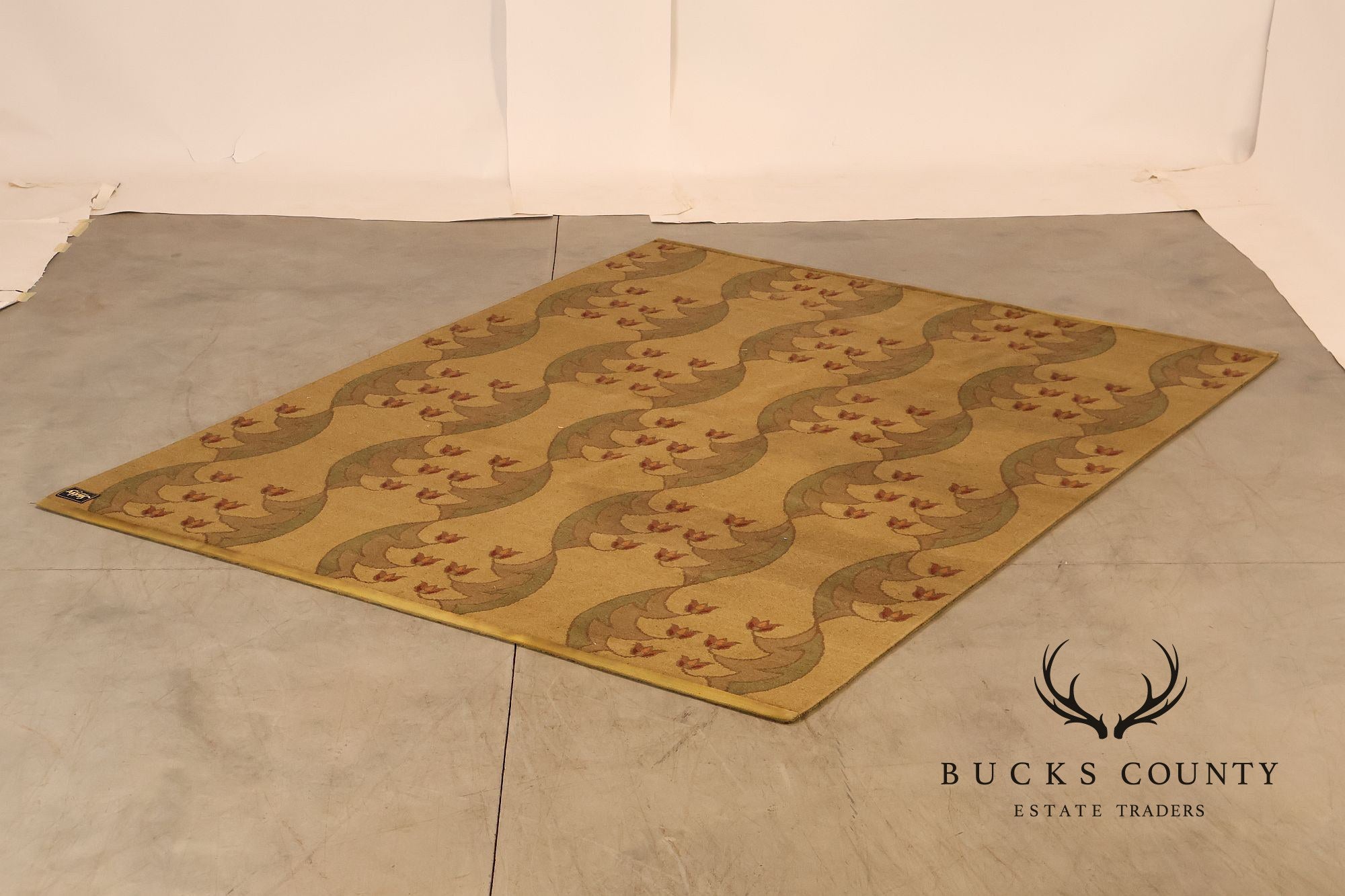 Stickley Designer Rugs Wool Area Rug Tulip Pattern 9x12