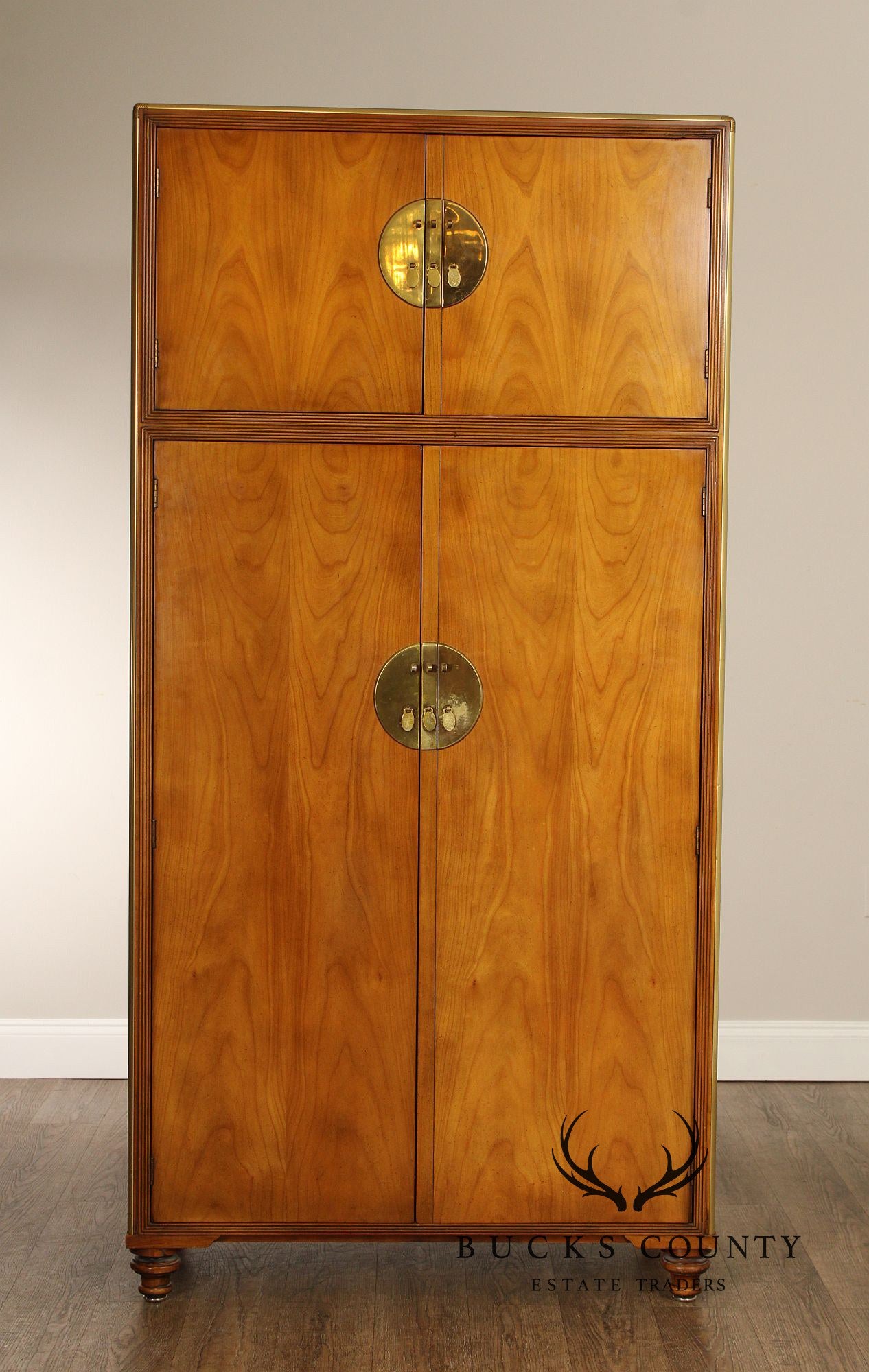 Baker Furniture Far East Collection Tall Armoire Cabinet