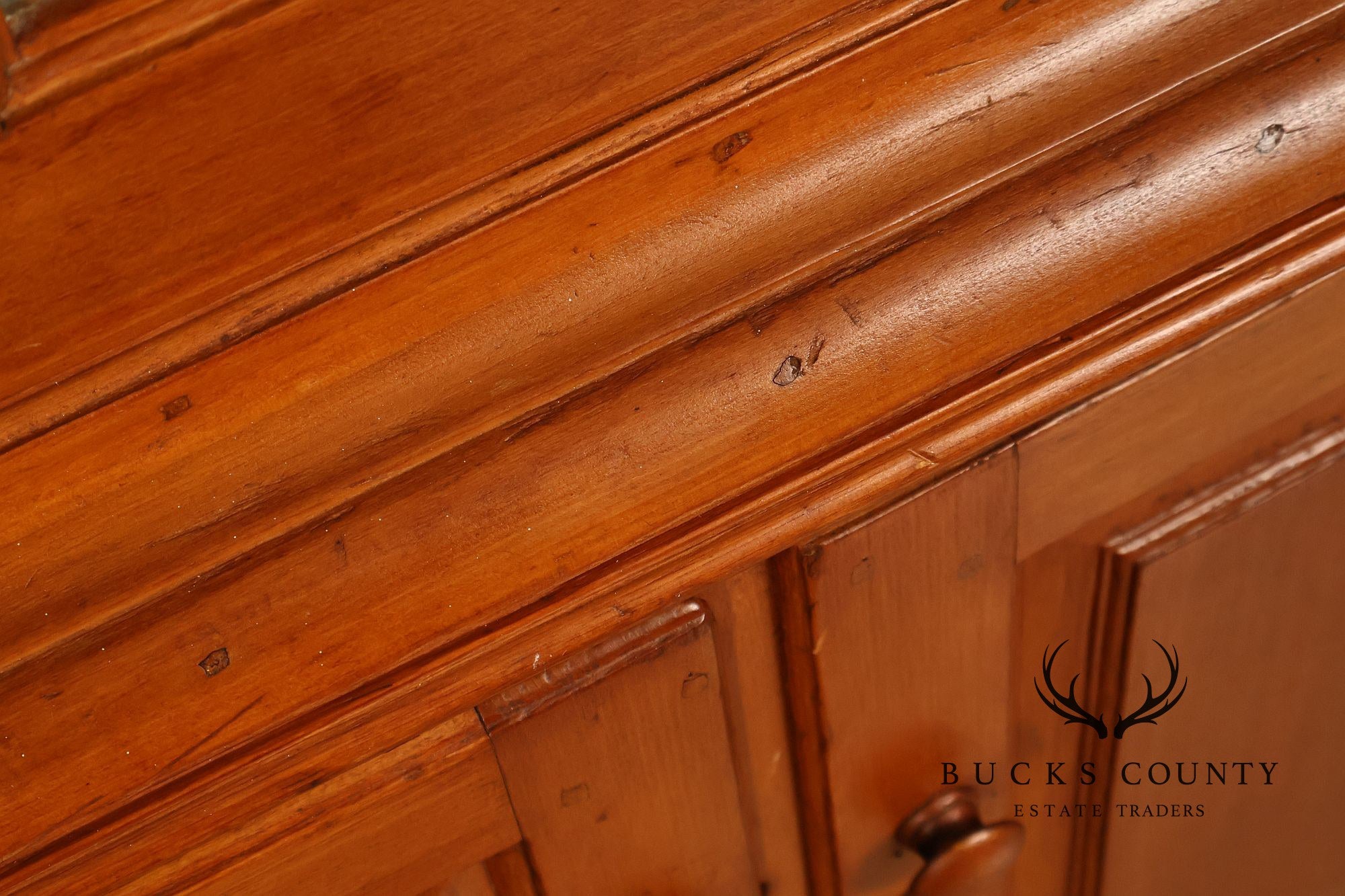 Antique Primitive Pine Single Door Corner Cabinet