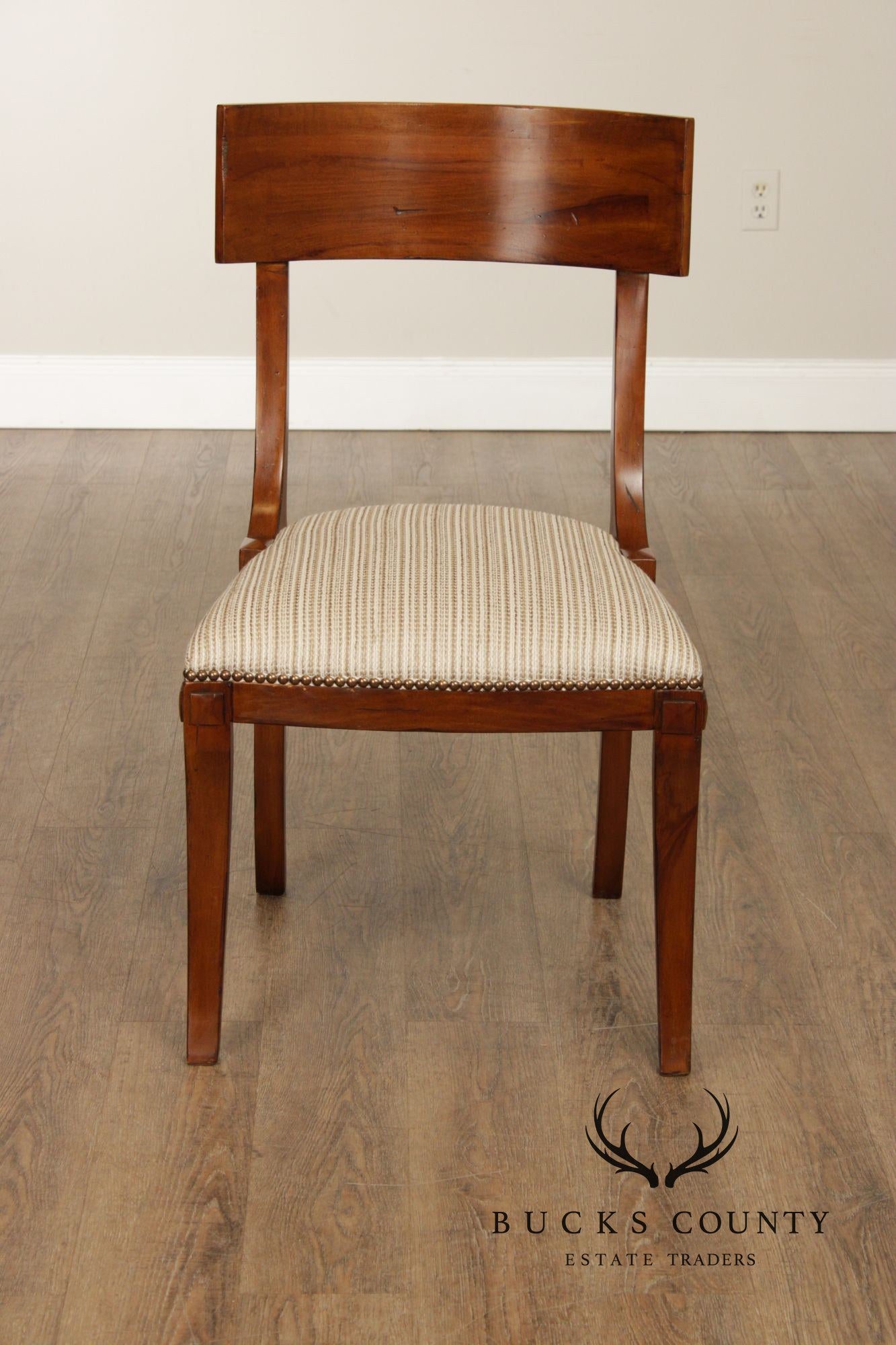 Empire Style Pair of Klismos Side Chairs