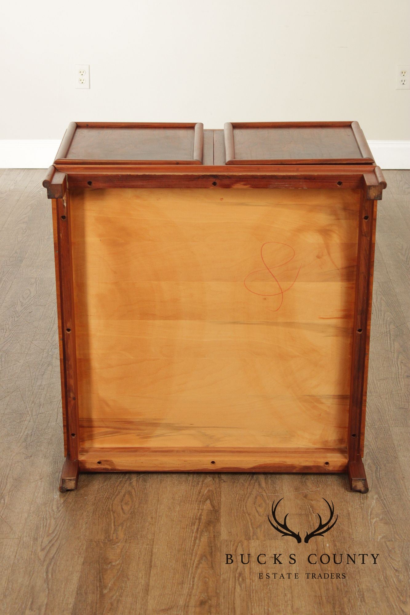 Brown Saltman Mid-Century Modern Walnut Cube Cabinet Coffee Table