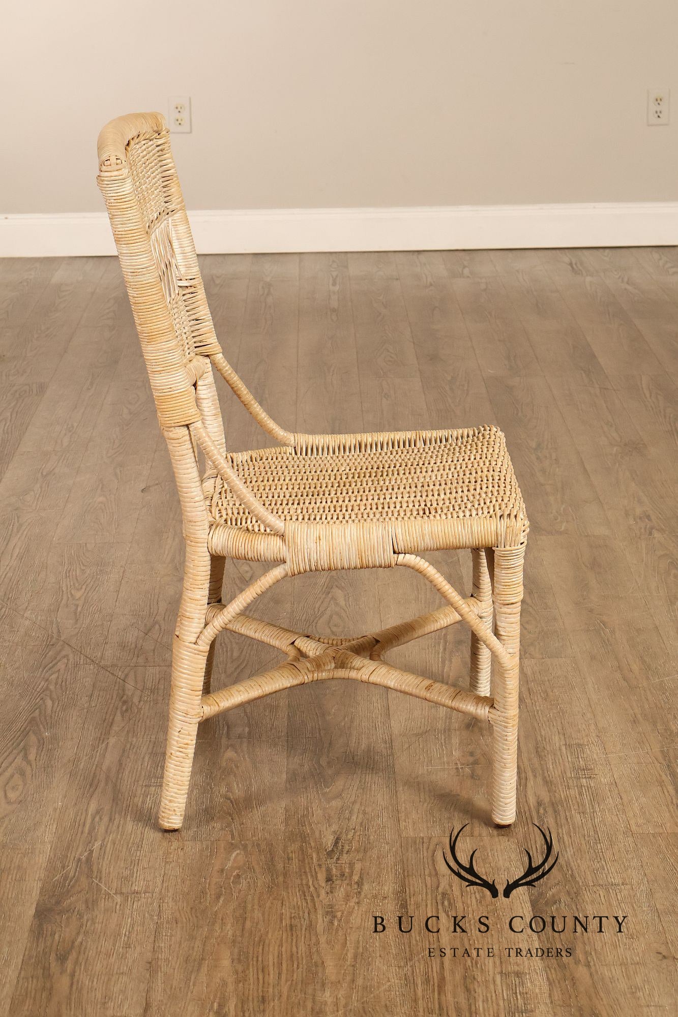 Lexington Henry Link Wicker Vanity Or Writing Desk and Chair